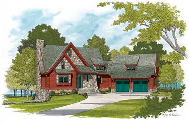 3-Bedroom, 1885 Sq Ft Arts and Crafts Home Plan - 180-1039 - Main Exterior