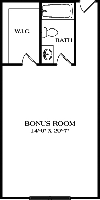 Floor Plan Bonus Room of Ranch Plan #180-1044