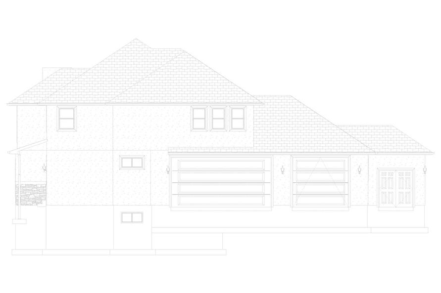 187-1005: Home Plan Right Elevation