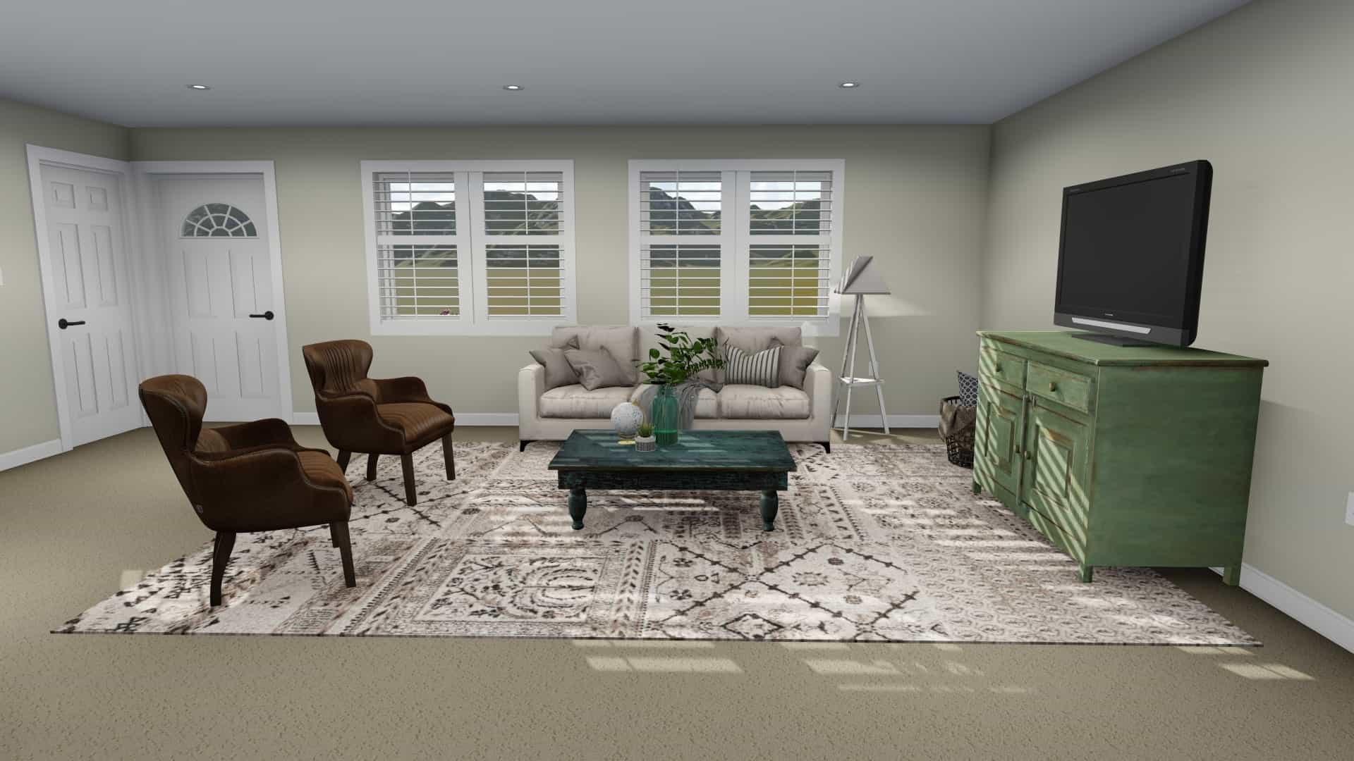 Family Room of this 2-Bedroom, 1190 Sq Ft Plan - 187-1009