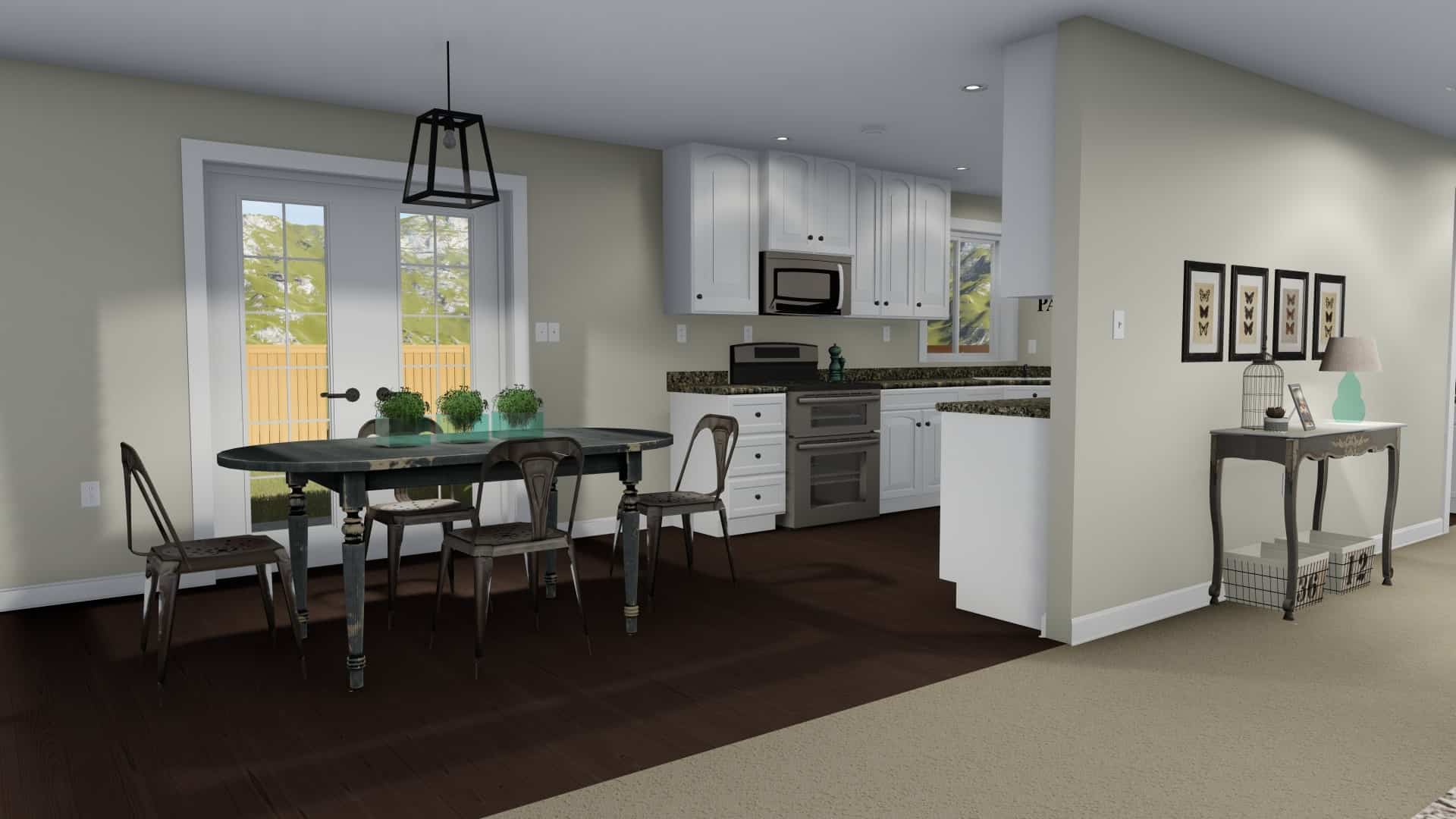 Dining Room of this 2-Bedroom, 1190 Sq Ft Plan - 187-1009