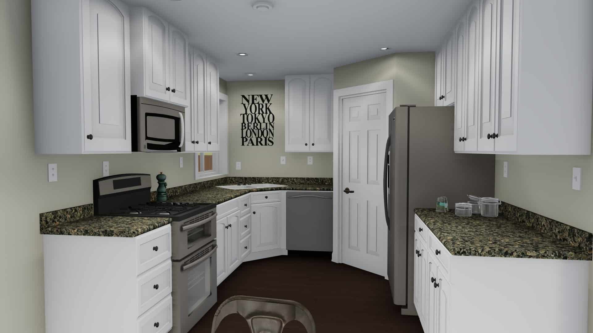 Kitchen of this 2-Bedroom, 1190 Sq Ft Plan - 187-1009
