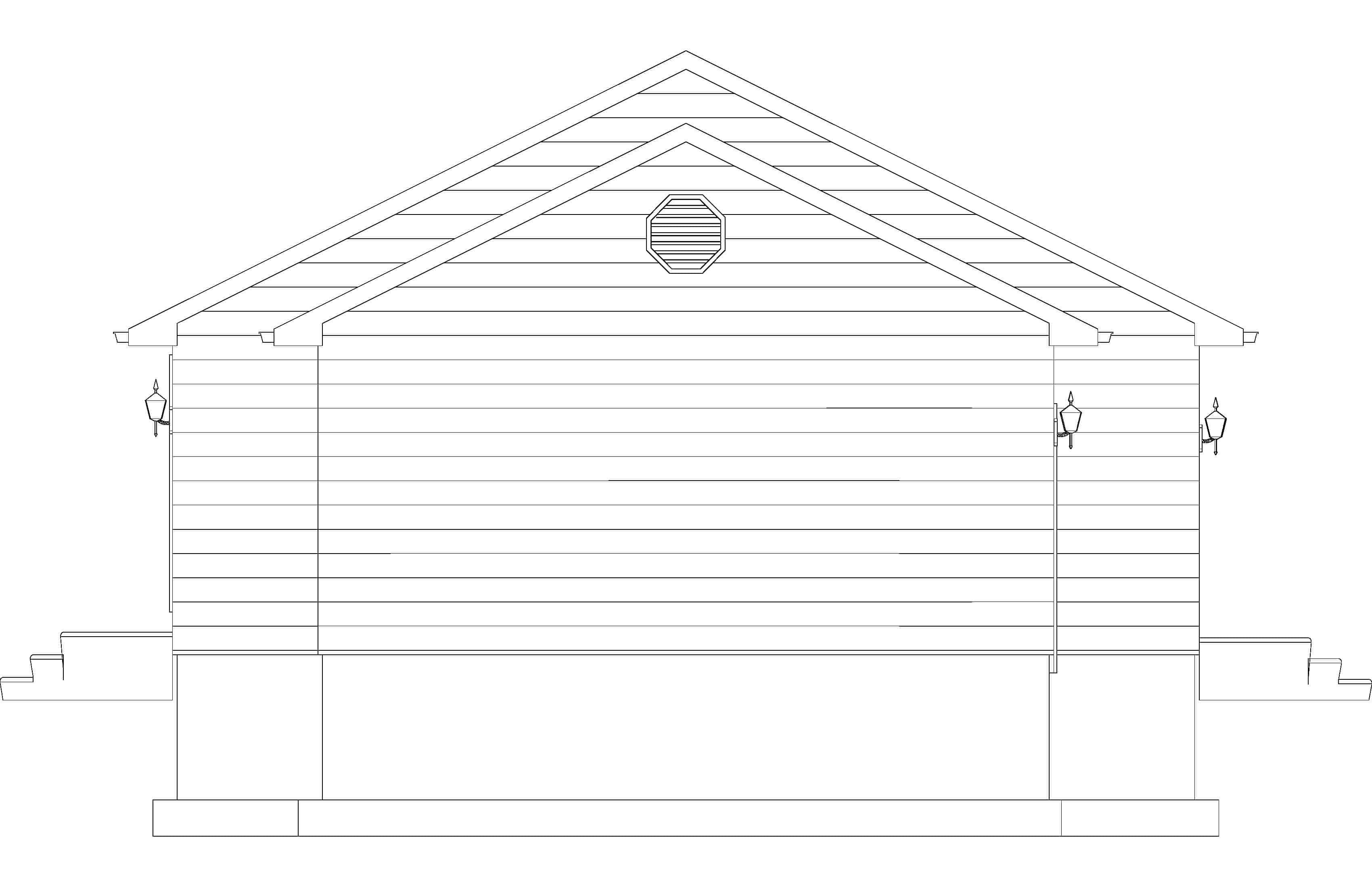 Home Plan Left Elevation of this 2-Bedroom,1190 Sq Ft Plan -187-1009