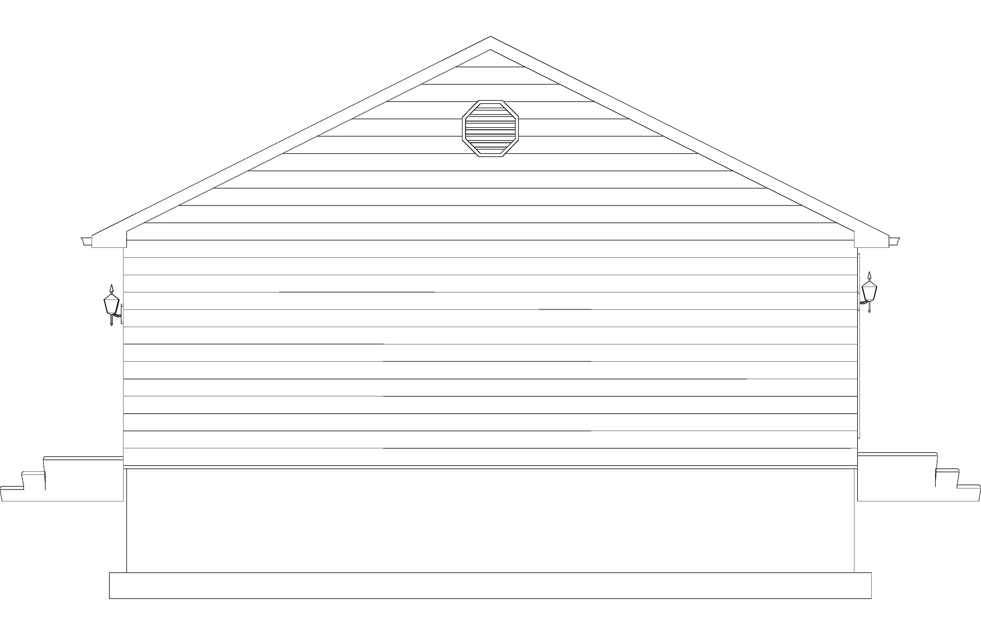 Home Plan Right Elevation of this 2-Bedroom,1190 Sq Ft Plan -187-1009