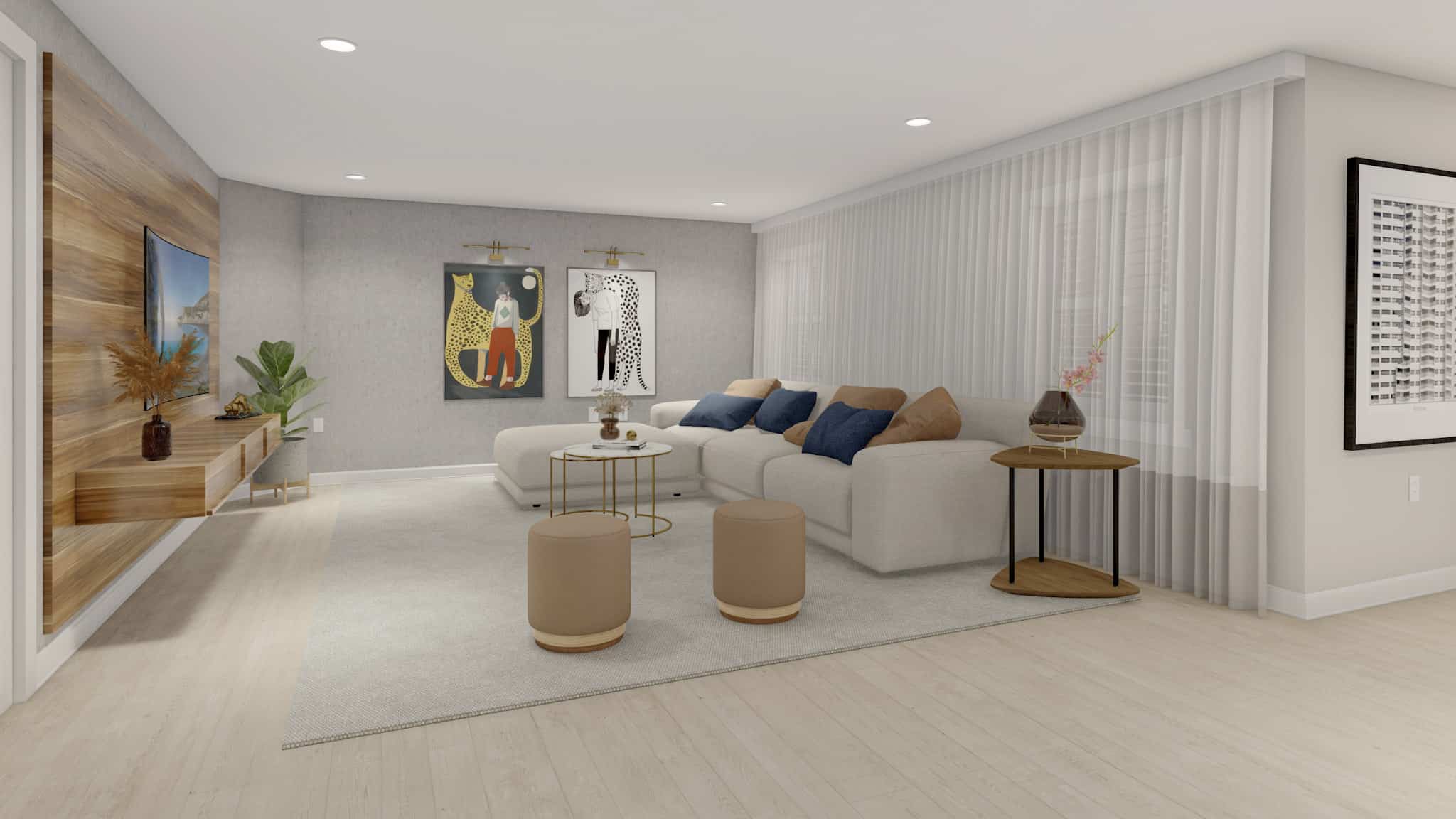 Media Room of this 3-Bedroom,1729 Sq Ft Plan -187-1017