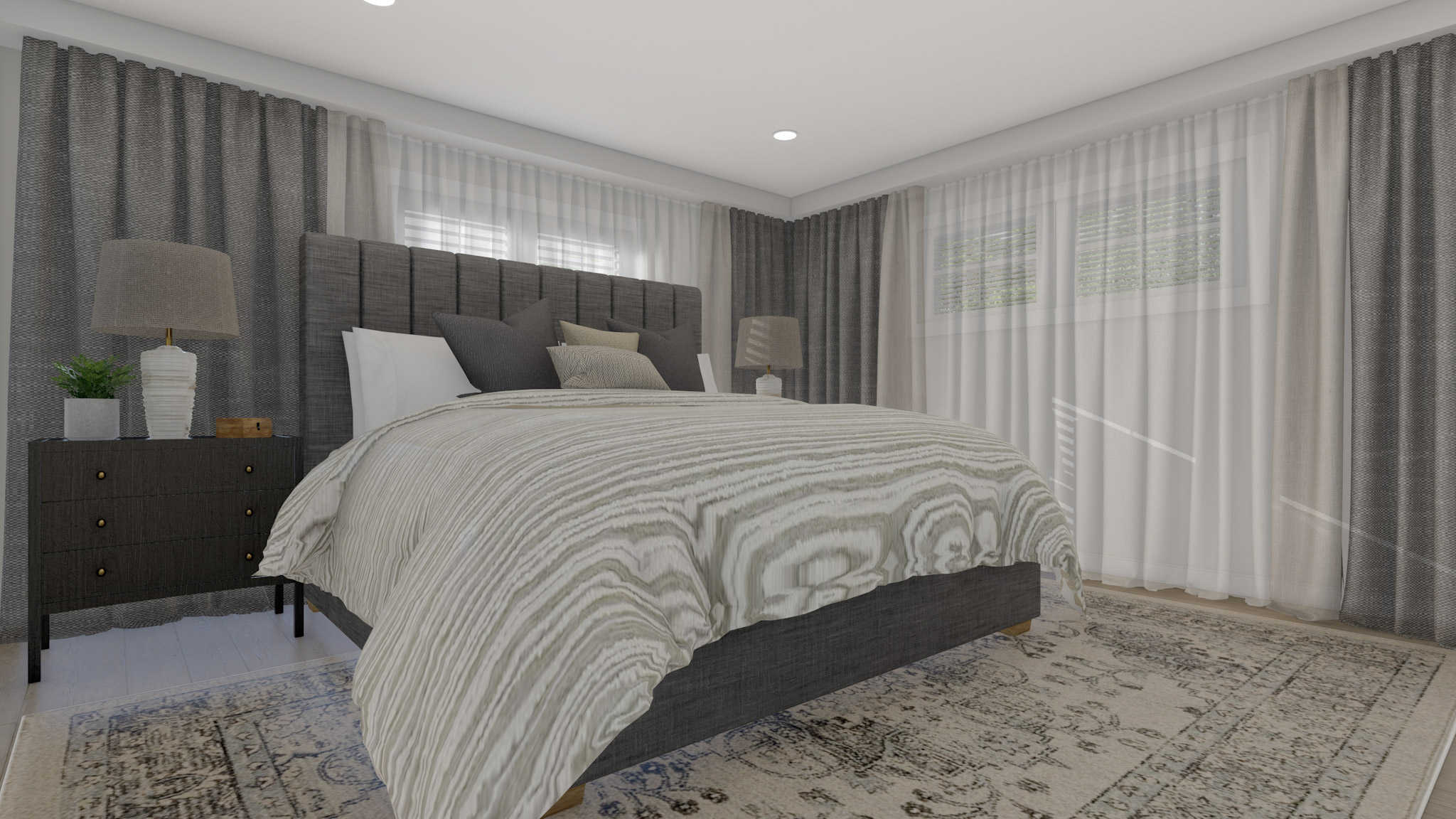 Master Bedroom of this 3-Bedroom,1729 Sq Ft Plan -187-1017