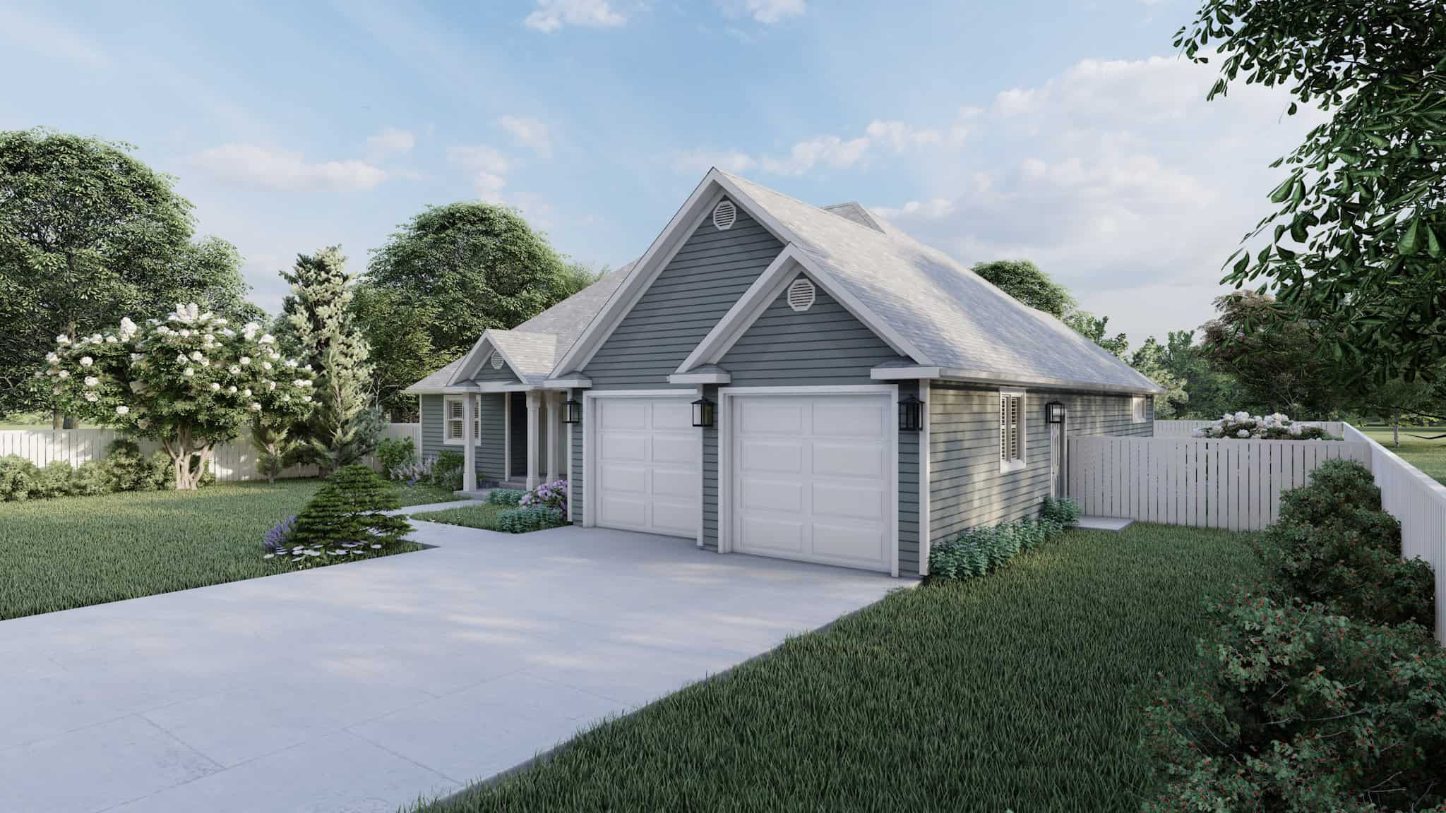 Right Side View of this 3-Bedroom,1729 Sq Ft Plan -187-1017