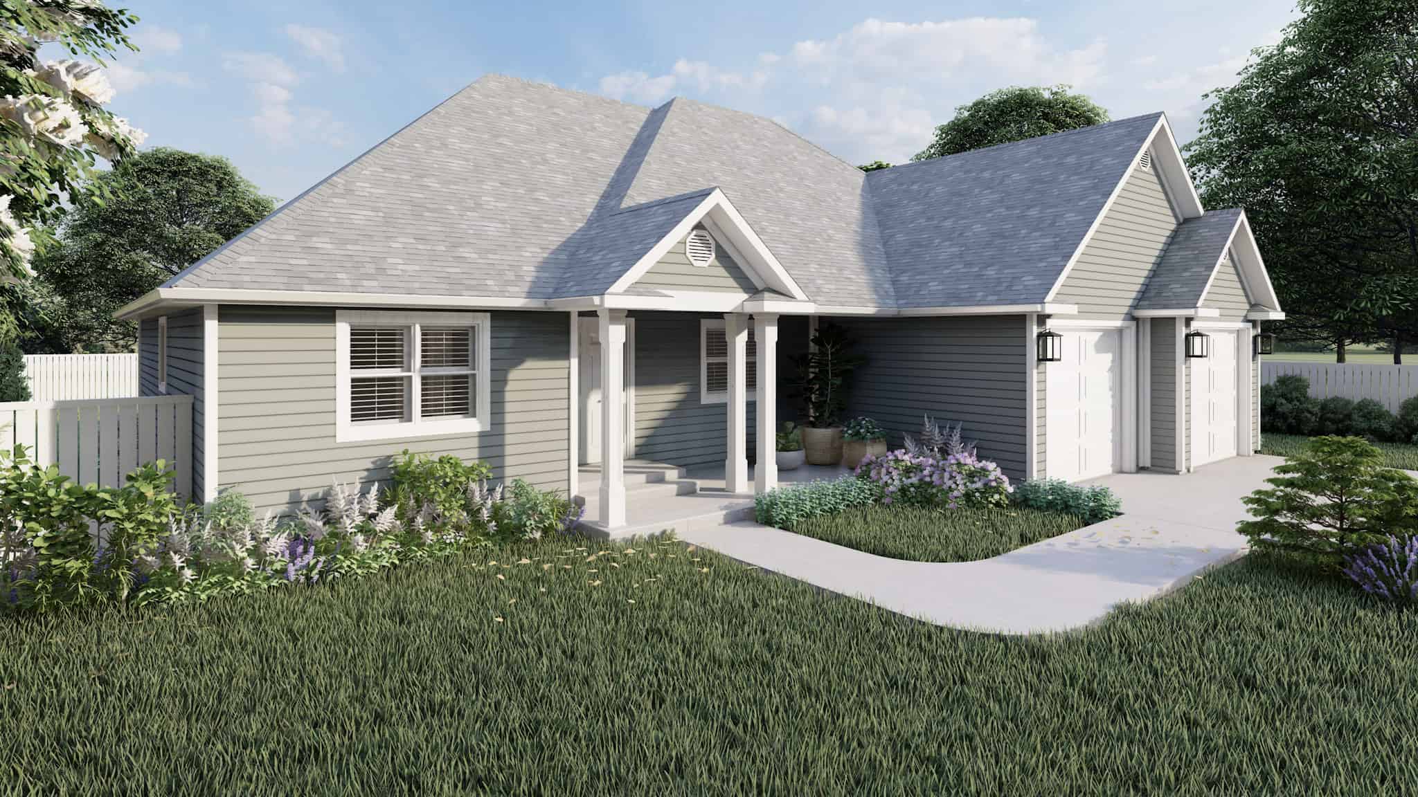 Left Side View of this 3-Bedroom,1729 Sq Ft Plan -187-1017