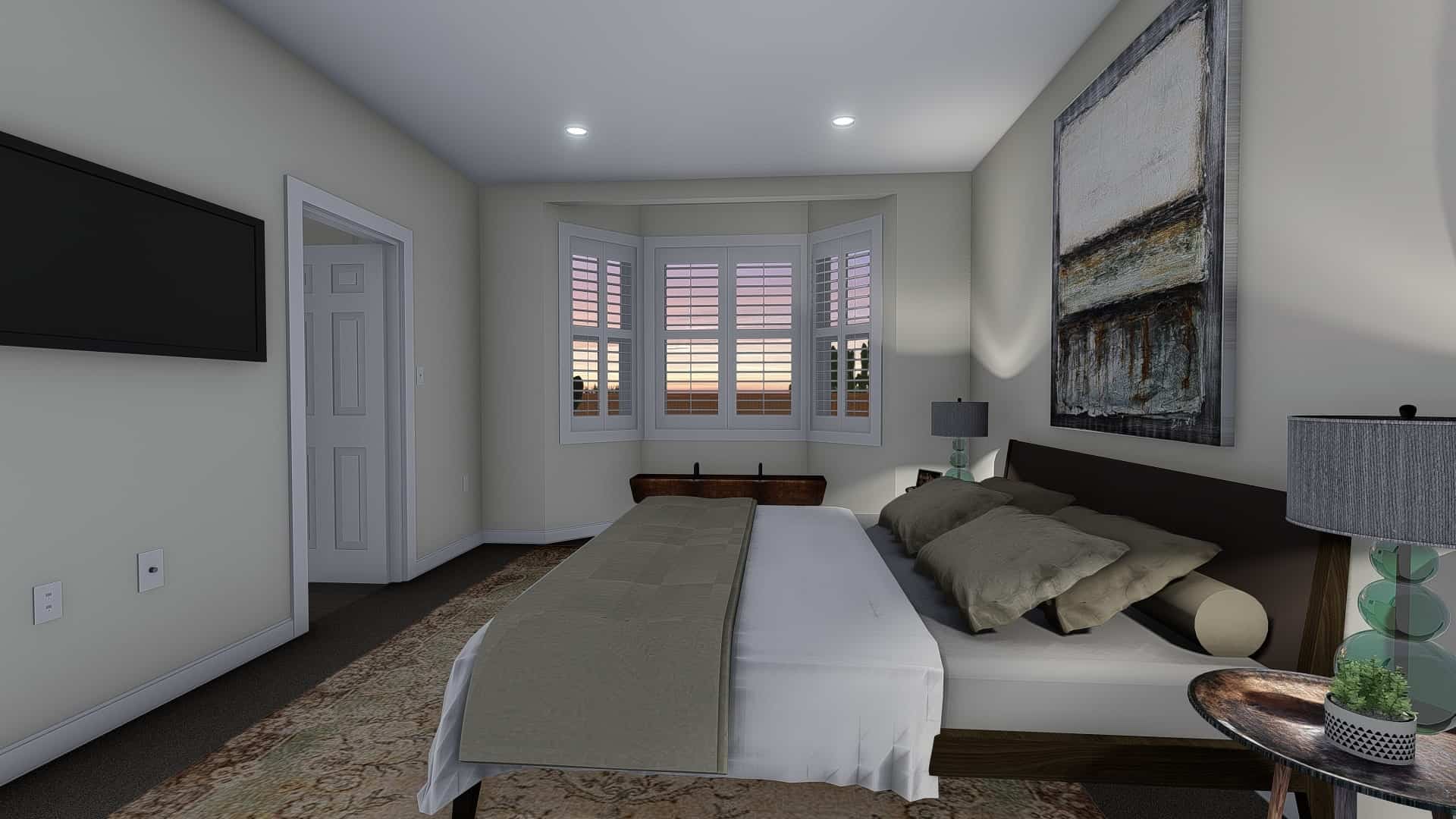 Master Bedroom of this 3-Bedroom, 1667 Sq Ft Plan - 187-1020