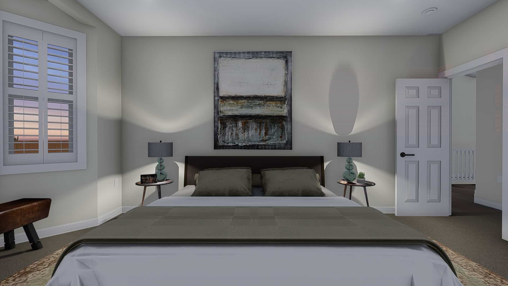 Master Bedroom of this 3-Bedroom, 1667 Sq Ft Plan - 187-1020