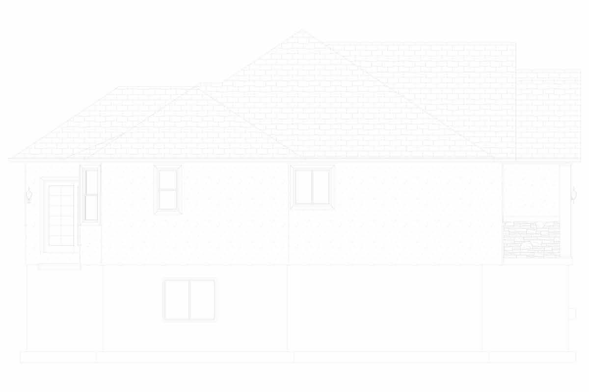 Home Plan Left Elevation of this 6-Bedroom,1667 Sq Ft Plan -187-1020