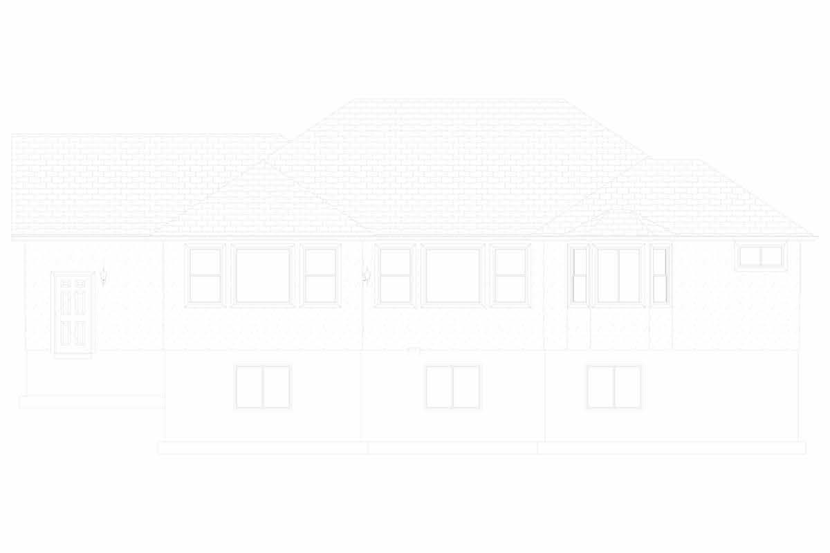 Home Plan Rear Elevation of this 6-Bedroom,1667 Sq Ft Plan -187-1020