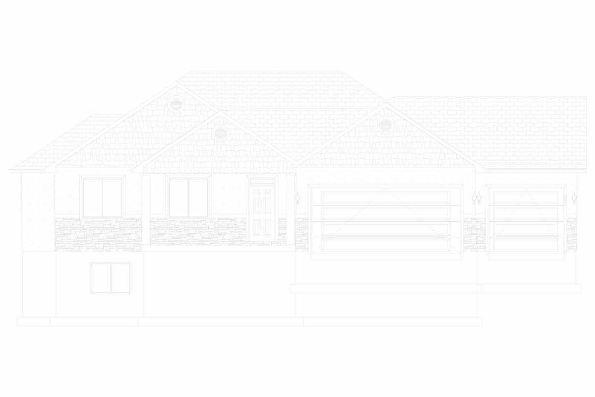 Home Plan Front Elevation of this 3-Bedroom,1667 Sq Ft Plan -187-1020