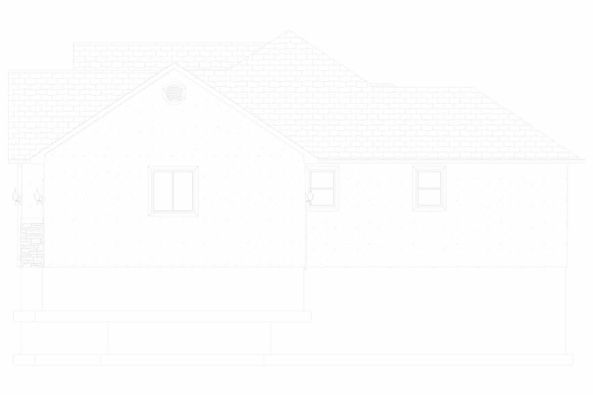 Home Plan Right Elevation of this 3-Bedroom,1667 Sq Ft Plan -187-1020