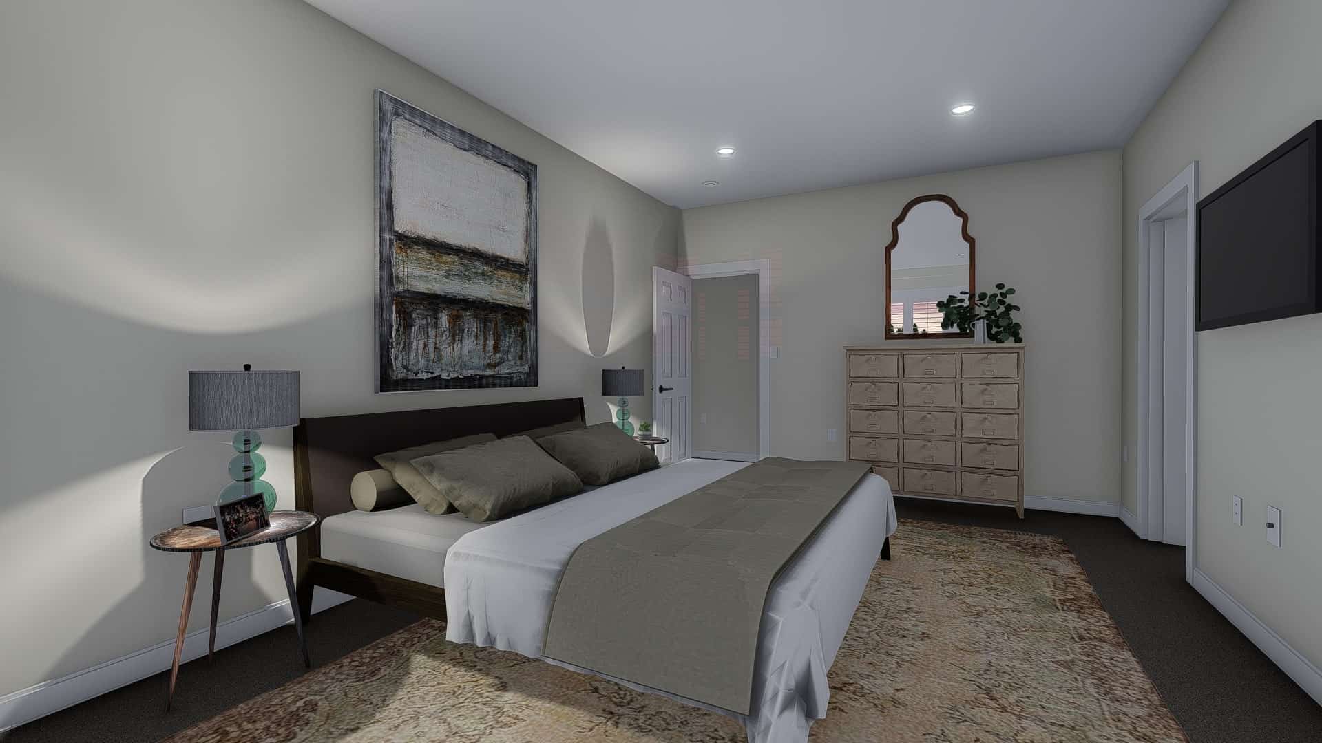Master Bedroom of this 3-Bedroom, 1667 Sq Ft Plan - 187-1020