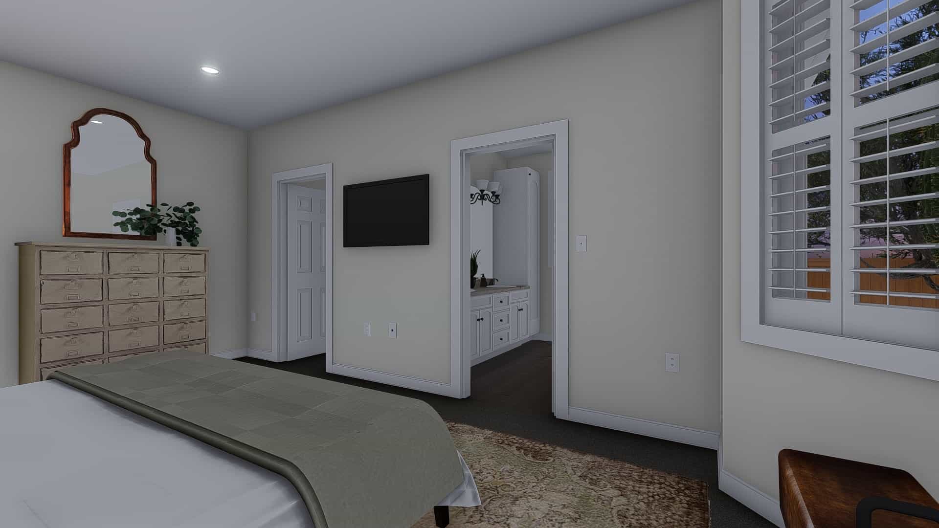 Master Bedroom of this 3-Bedroom, 1667 Sq Ft Plan - 187-1020