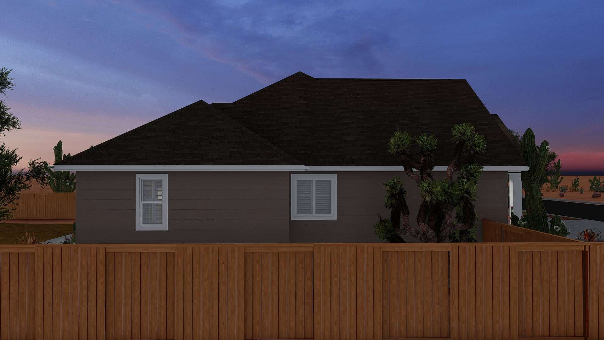Side View of this 3-Bedroom, 1667 Sq Ft Plan - 187-1020