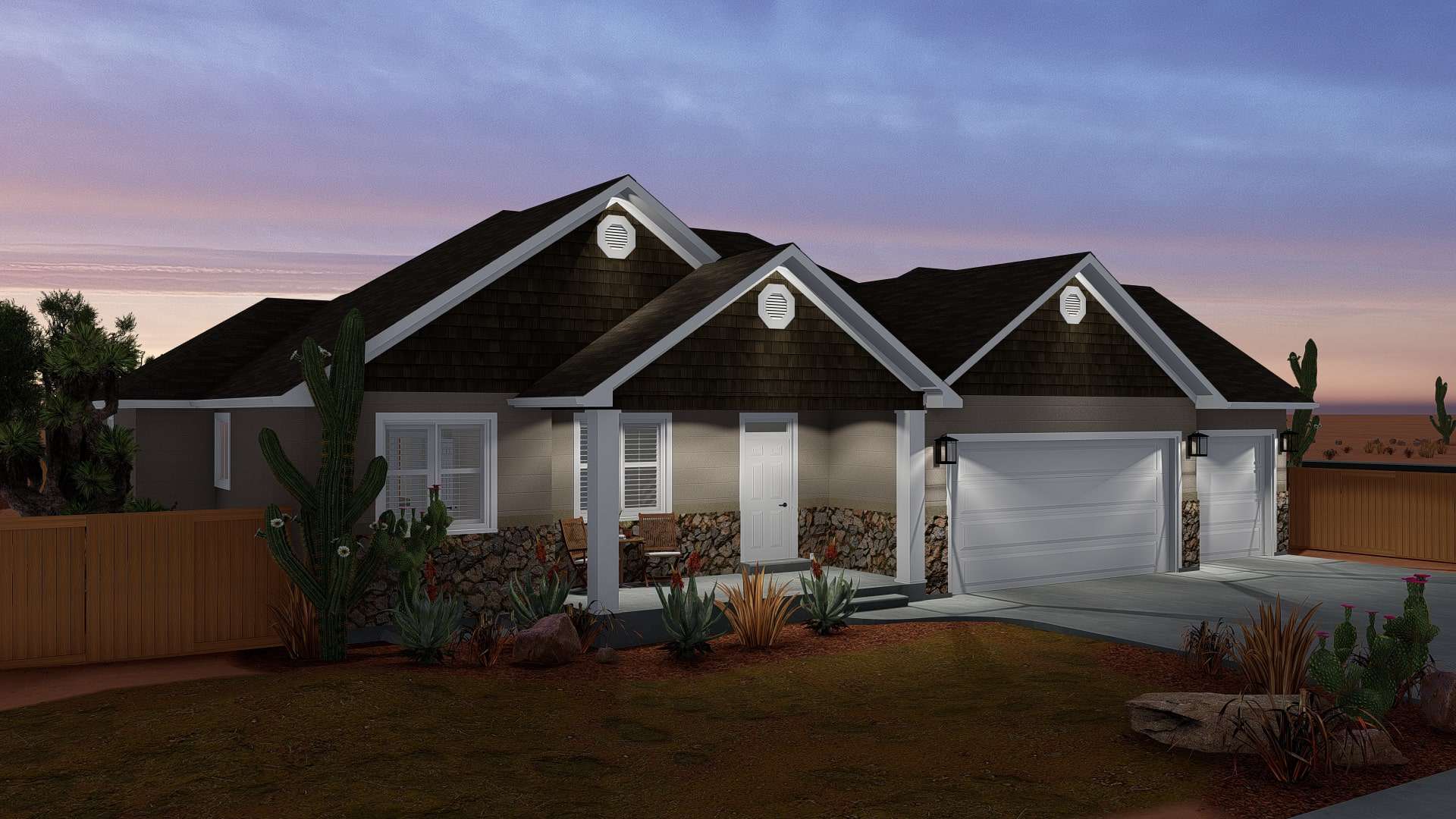 Left Side View of this 3-Bedroom, 1667 Sq Ft Plan - 187-1020