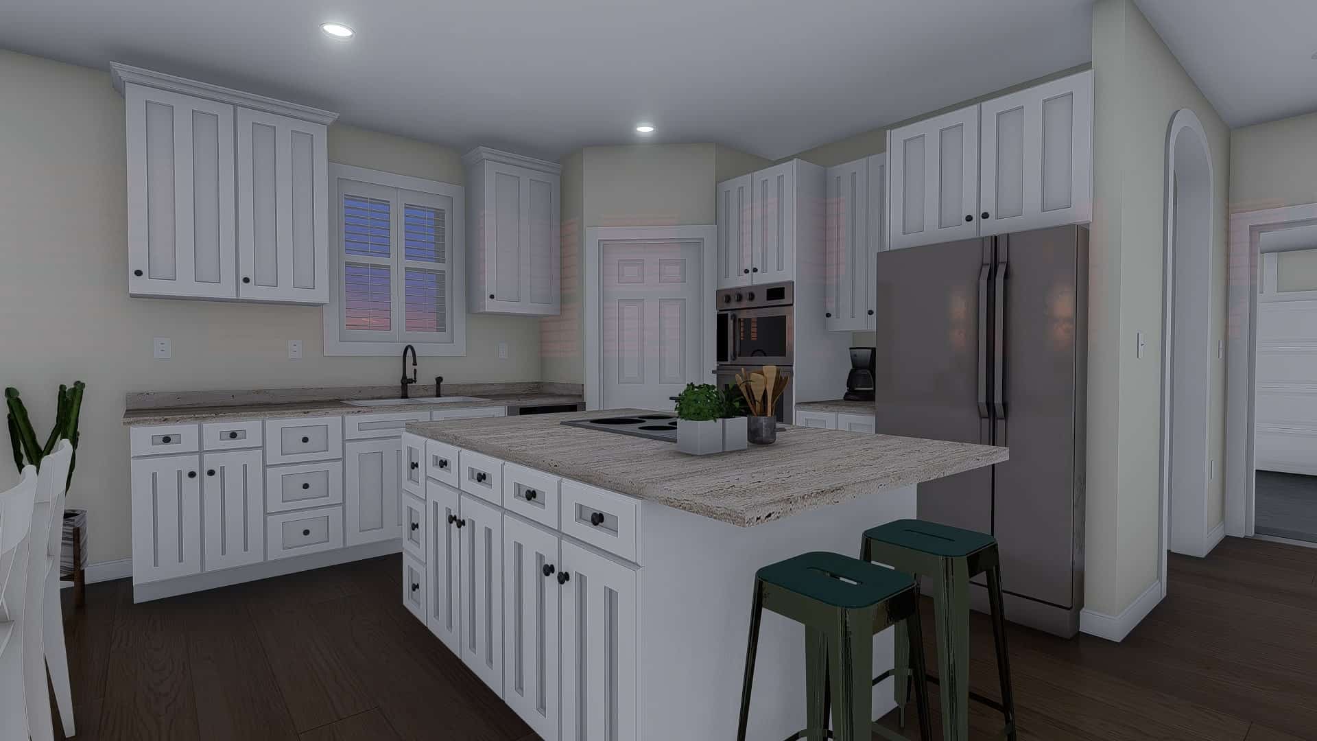 Kitchen of this 3-Bedroom, 1667 Sq Ft Plan - 187-1020