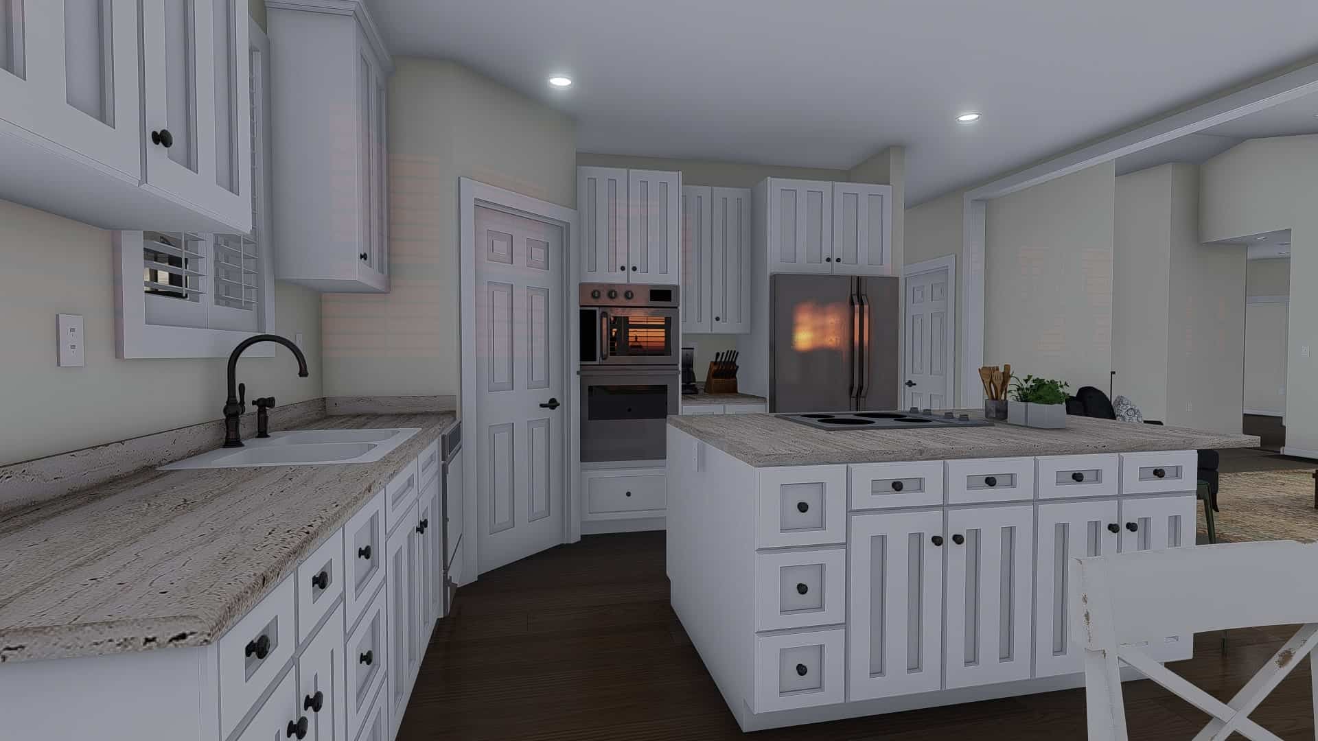 Kitchen of this 3-Bedroom, 1667 Sq Ft Plan - 187-1020