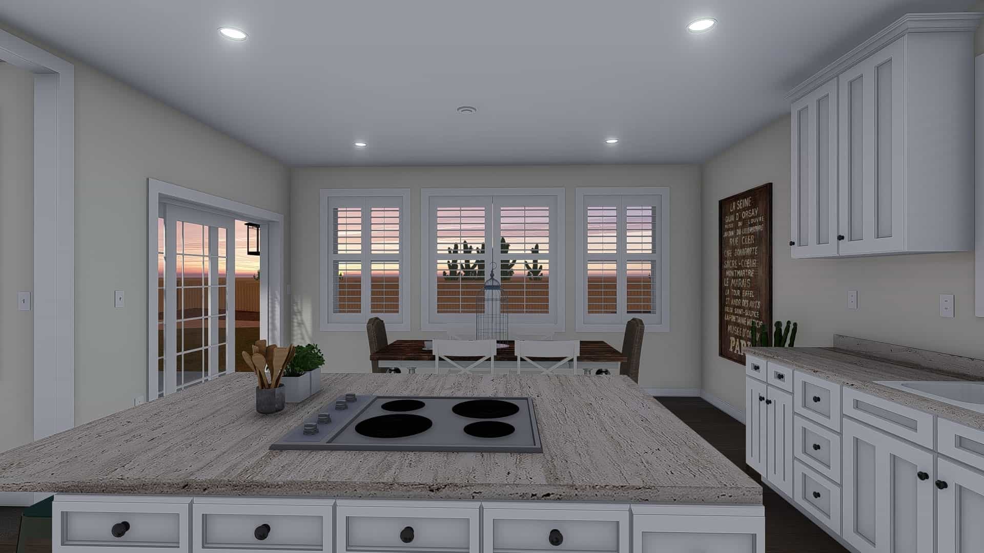 Kitchen of this 3-Bedroom, 1667 Sq Ft Plan - 187-1020