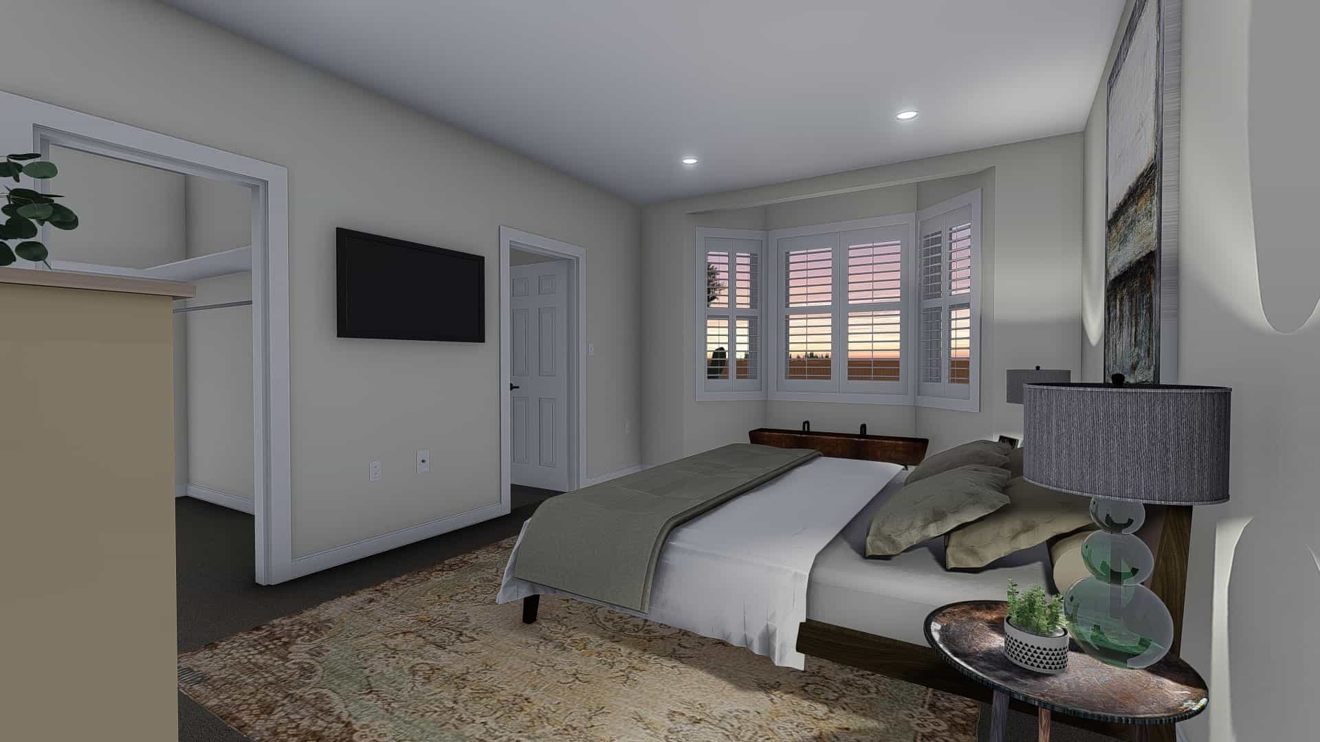 Master Bedroom of this 3-Bedroom, 1667 Sq Ft Plan - 187-1020