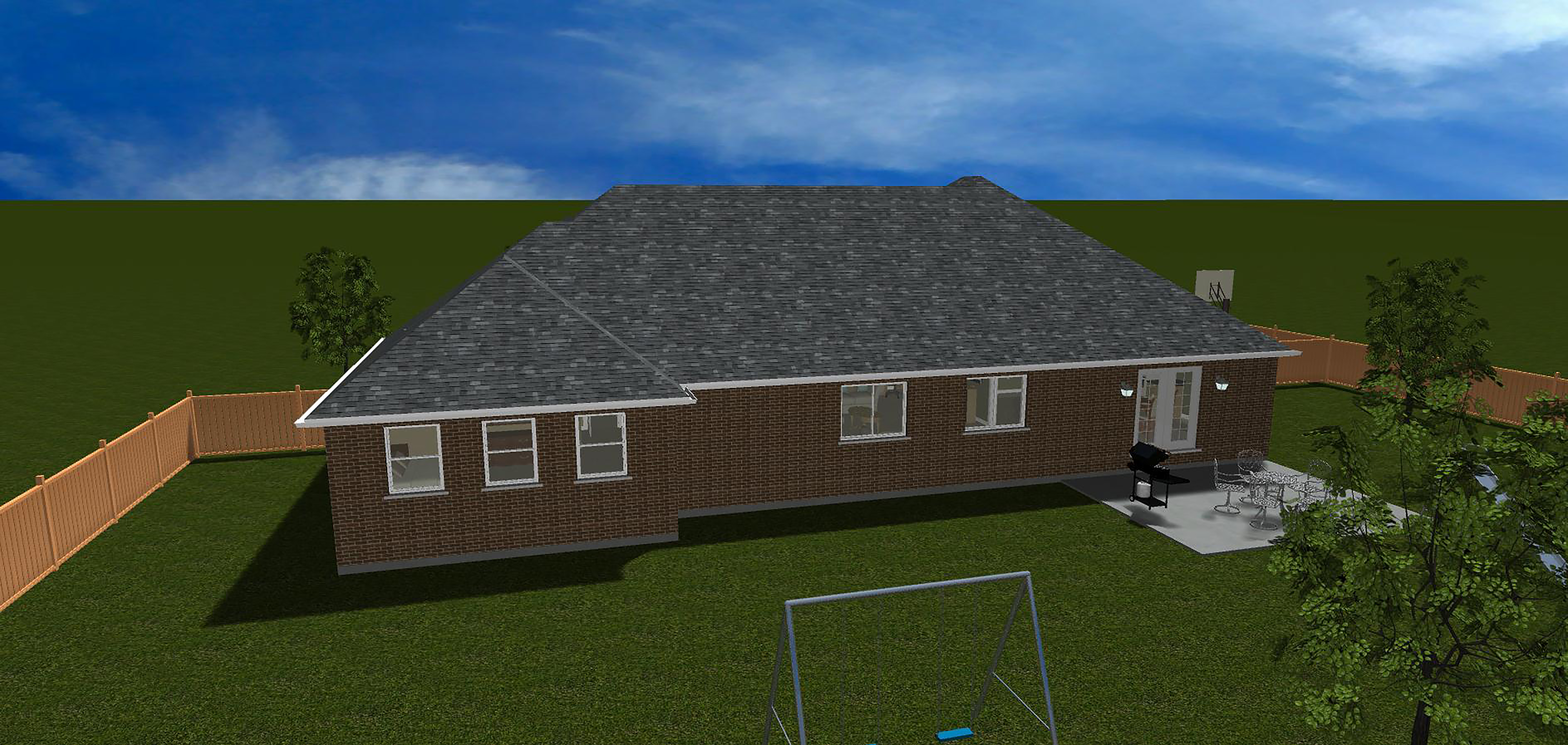 Rear View of this 6-Bedroom, 2406 Sq Ft Plan - 187-1022