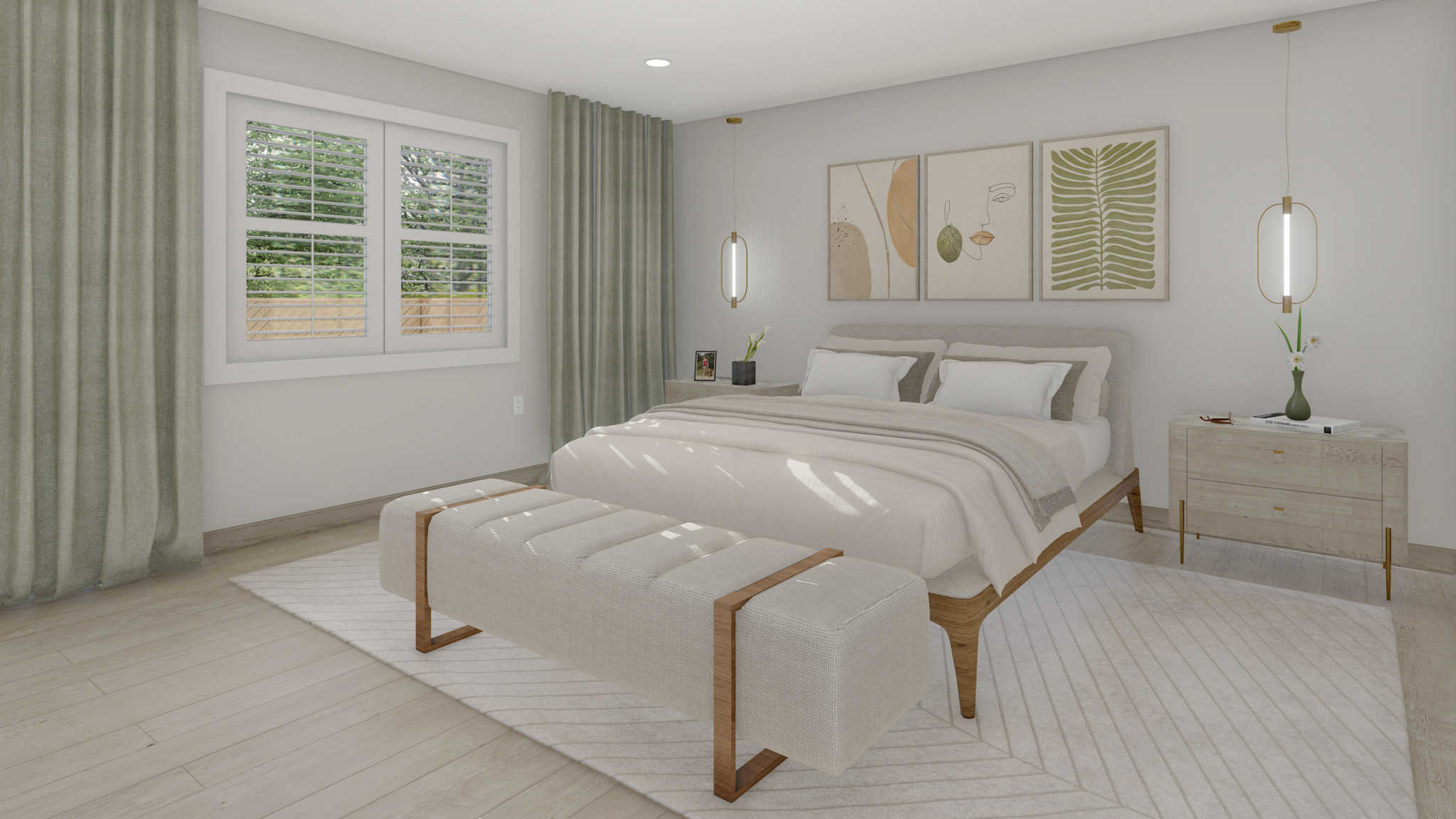 Master Bedroom of this 3-Bedroom,1579 Sq Ft Plan -187-1023