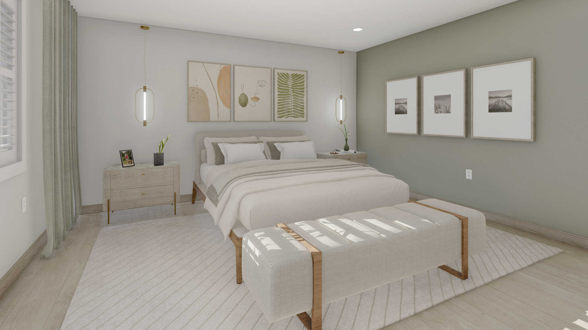 Master Bedroom of this 3-Bedroom,1579 Sq Ft Plan -187-1023