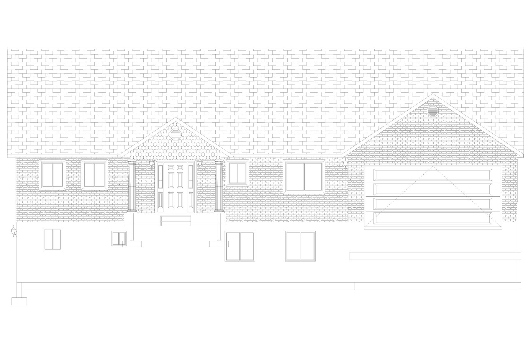 Home Plan Front Elevation of this 5-Bedroom,2920 Sq Ft Plan -187-1025