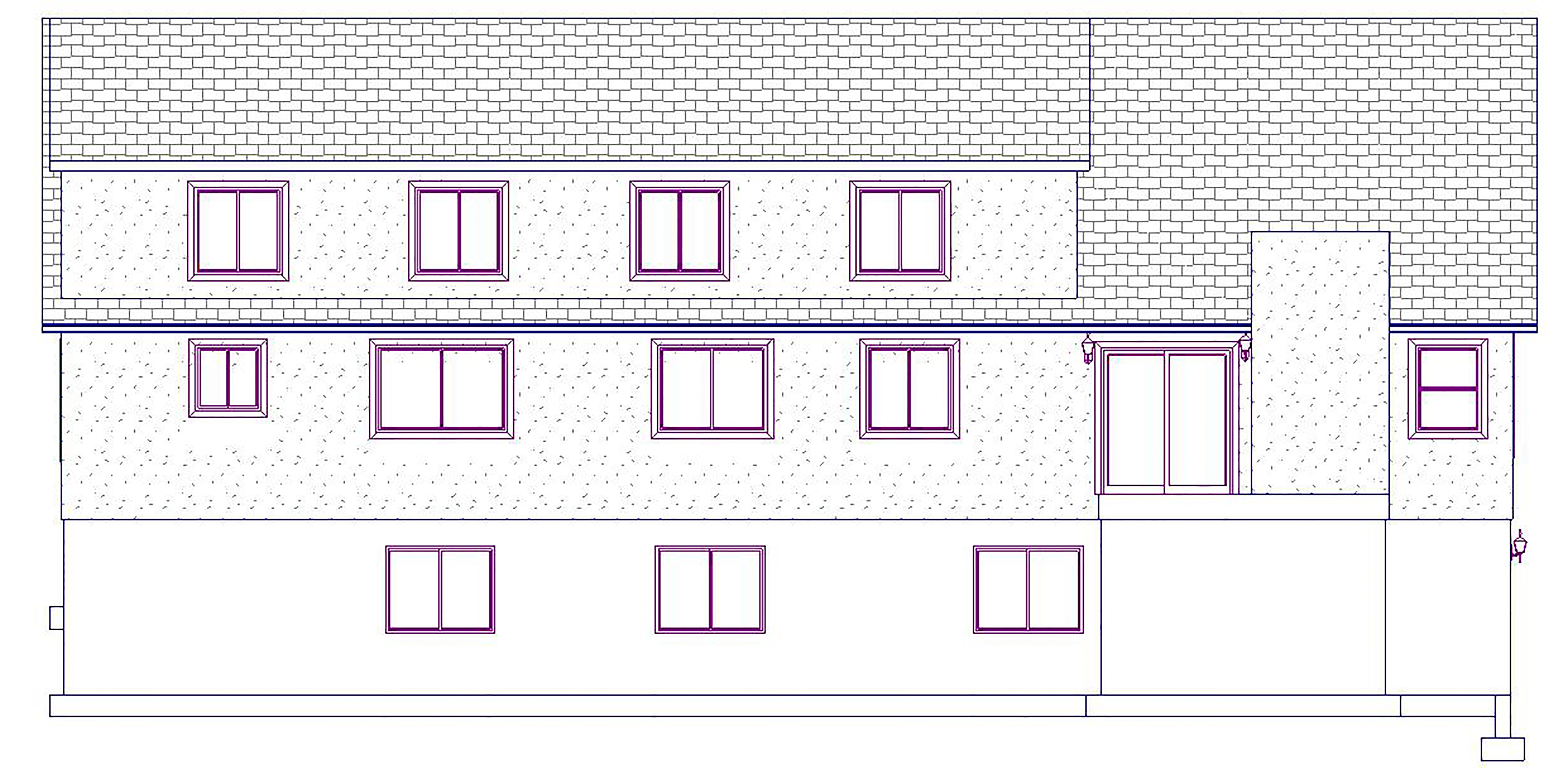 Home Plan Rear Elevation of this 5-Bedroom,2920 Sq Ft Plan -187-1025