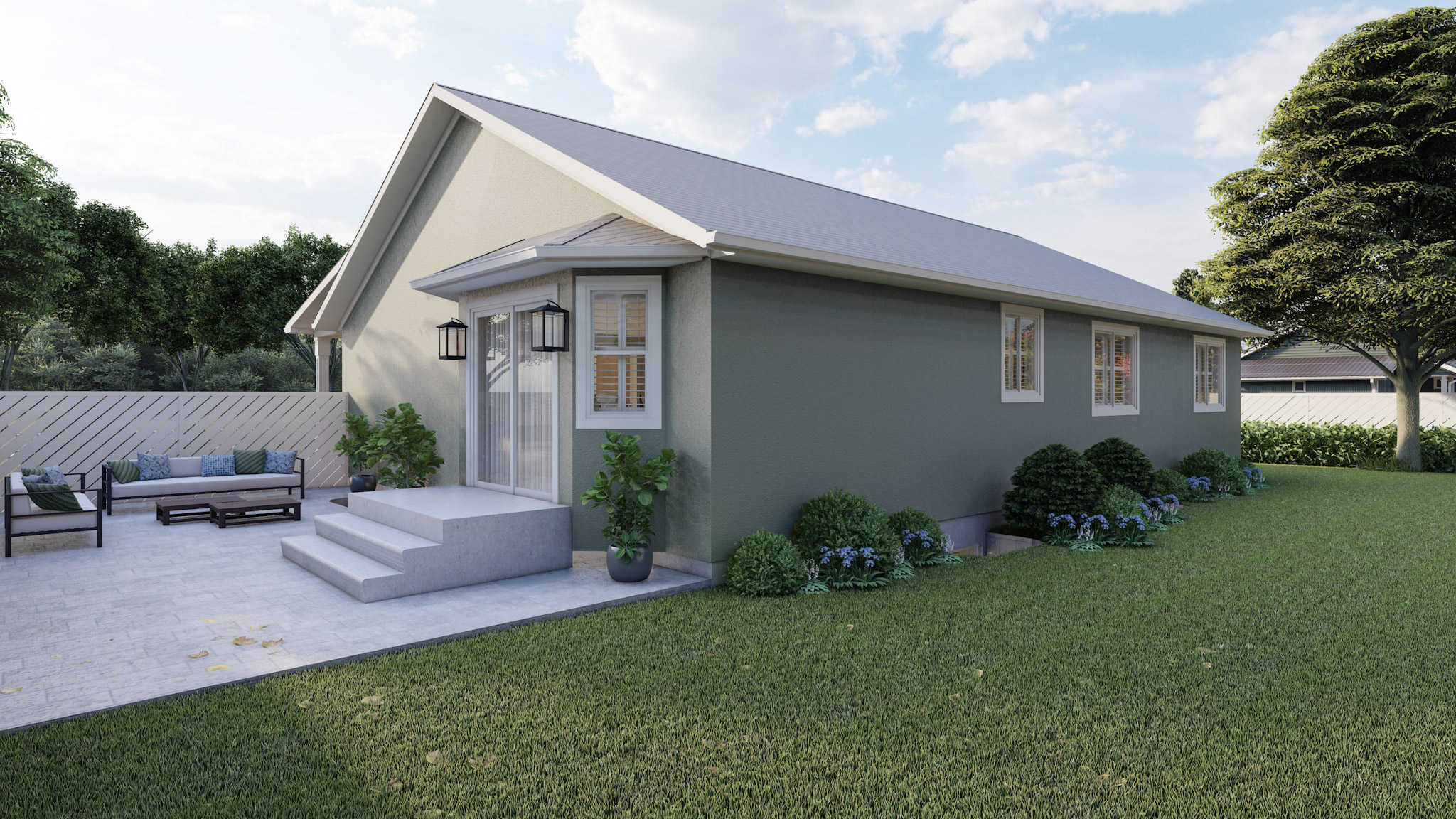 Rear View of this 5-Bedroom,1462 Sq Ft Plan -187-1026