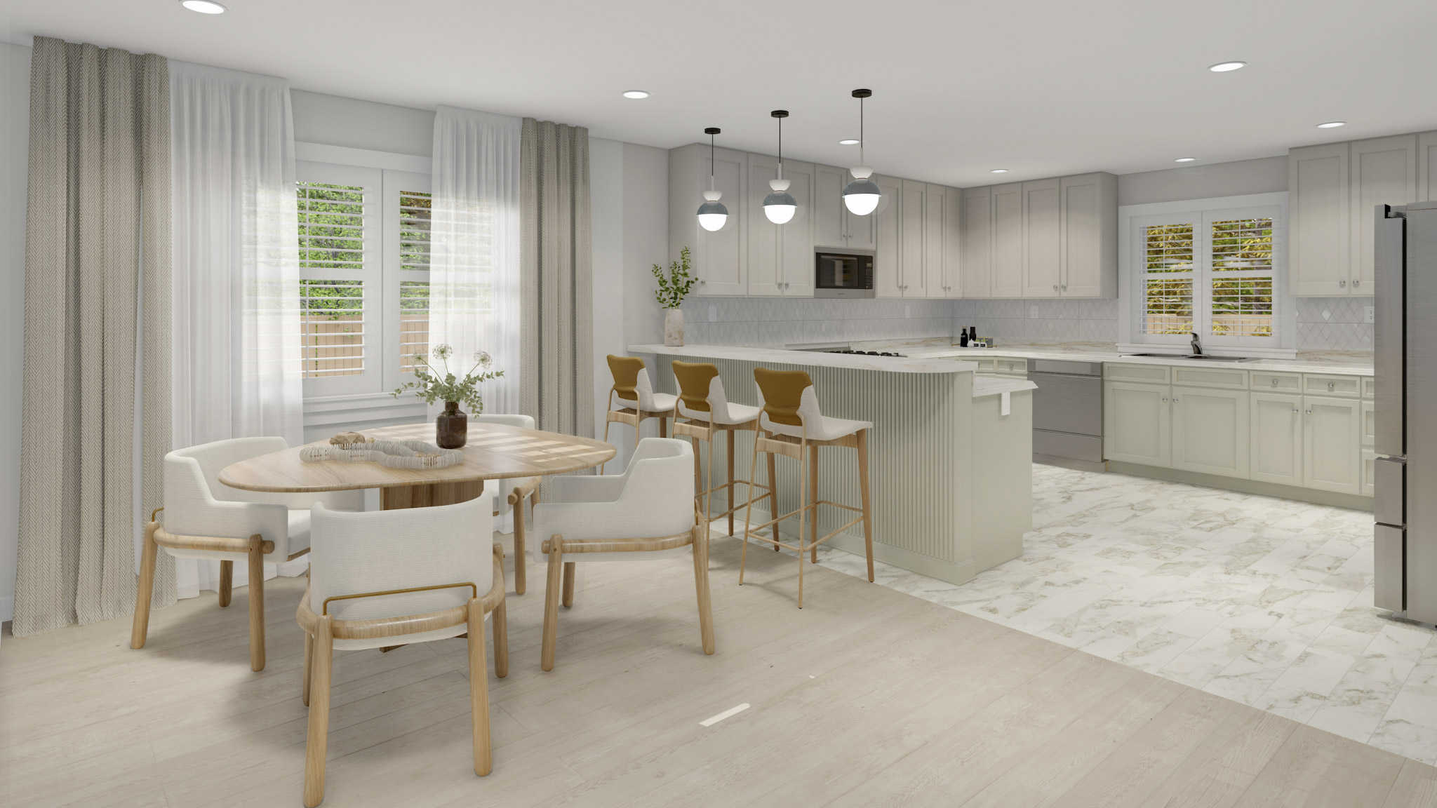 Dining Room of this 5-Bedroom,1570 Sq Ft Plan -187-1027