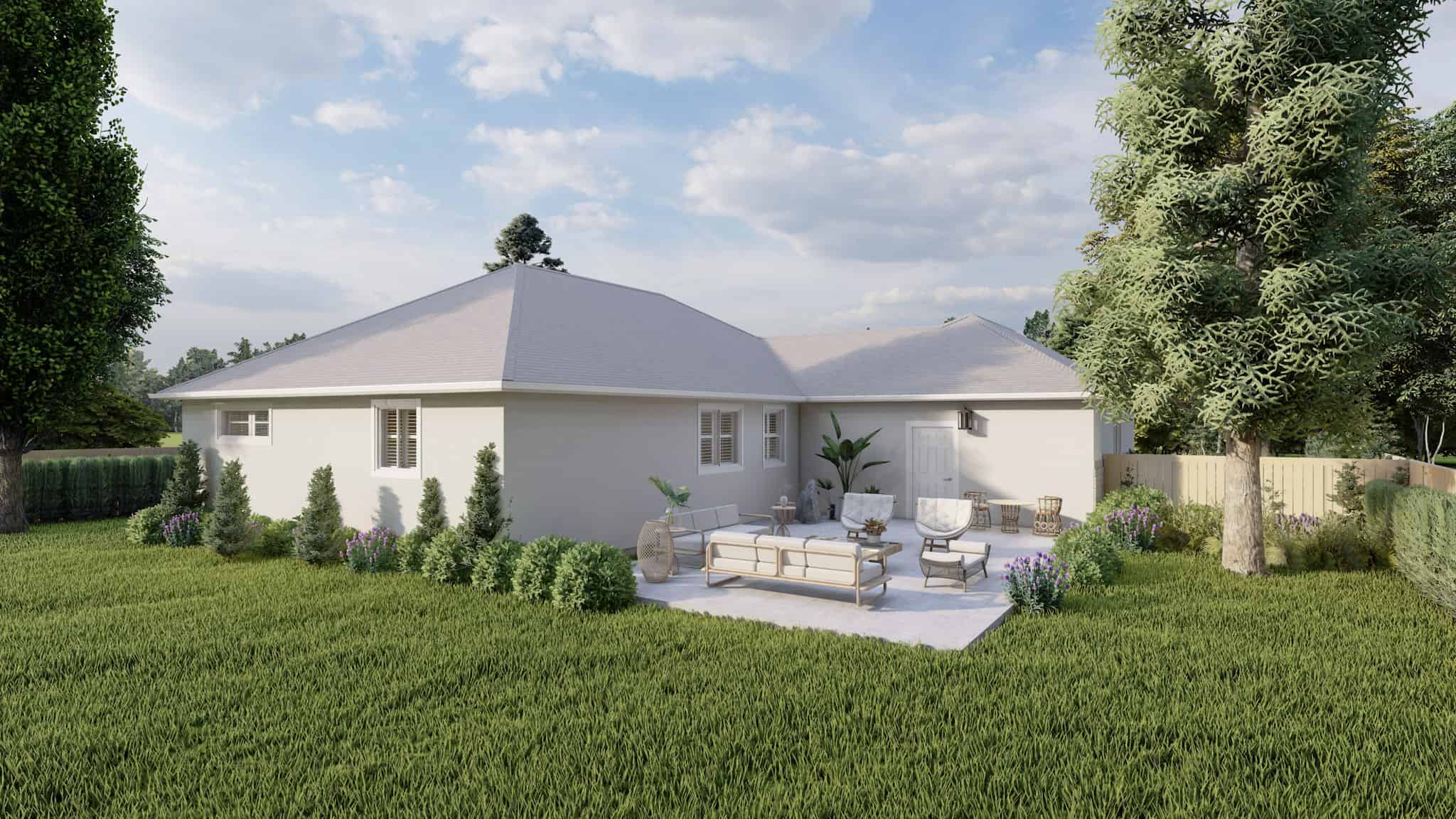 Rear View of this 5-Bedroom,1570 Sq Ft Plan -187-1027