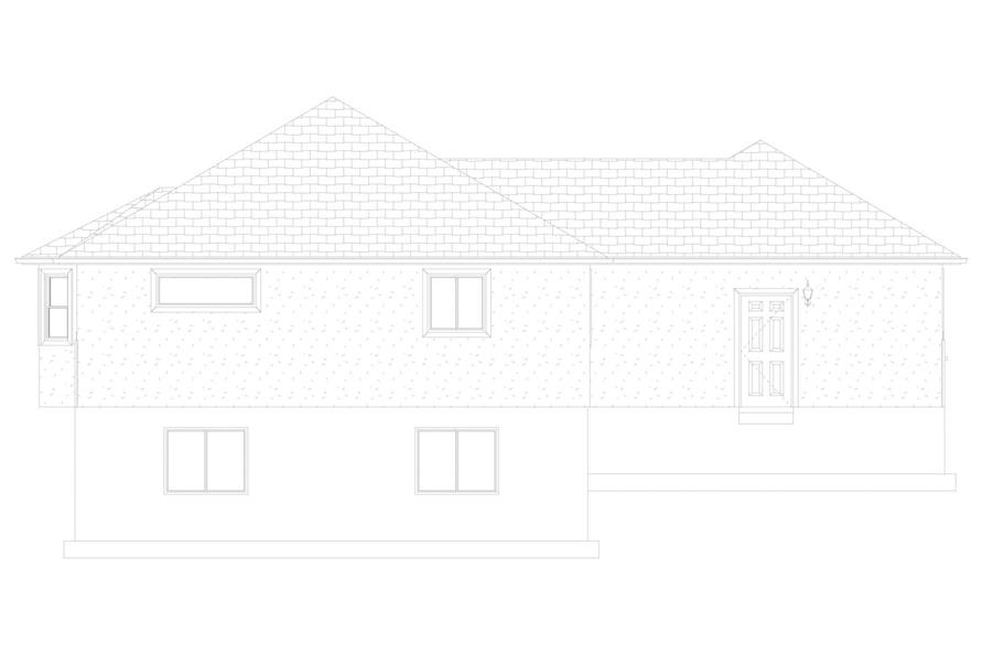 Home Plan Rear Elevation of this 5-Bedroom,1570 Sq Ft Plan -187-1027