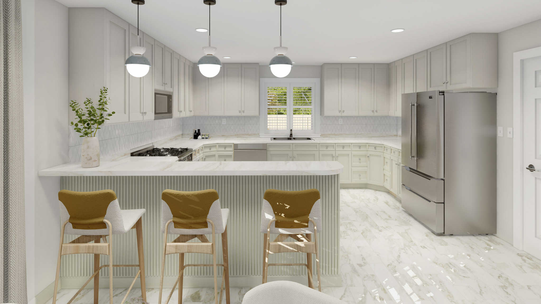 Kitchen: Breakfast Bar of this 5-Bedroom,1570 Sq Ft Plan -187-1027