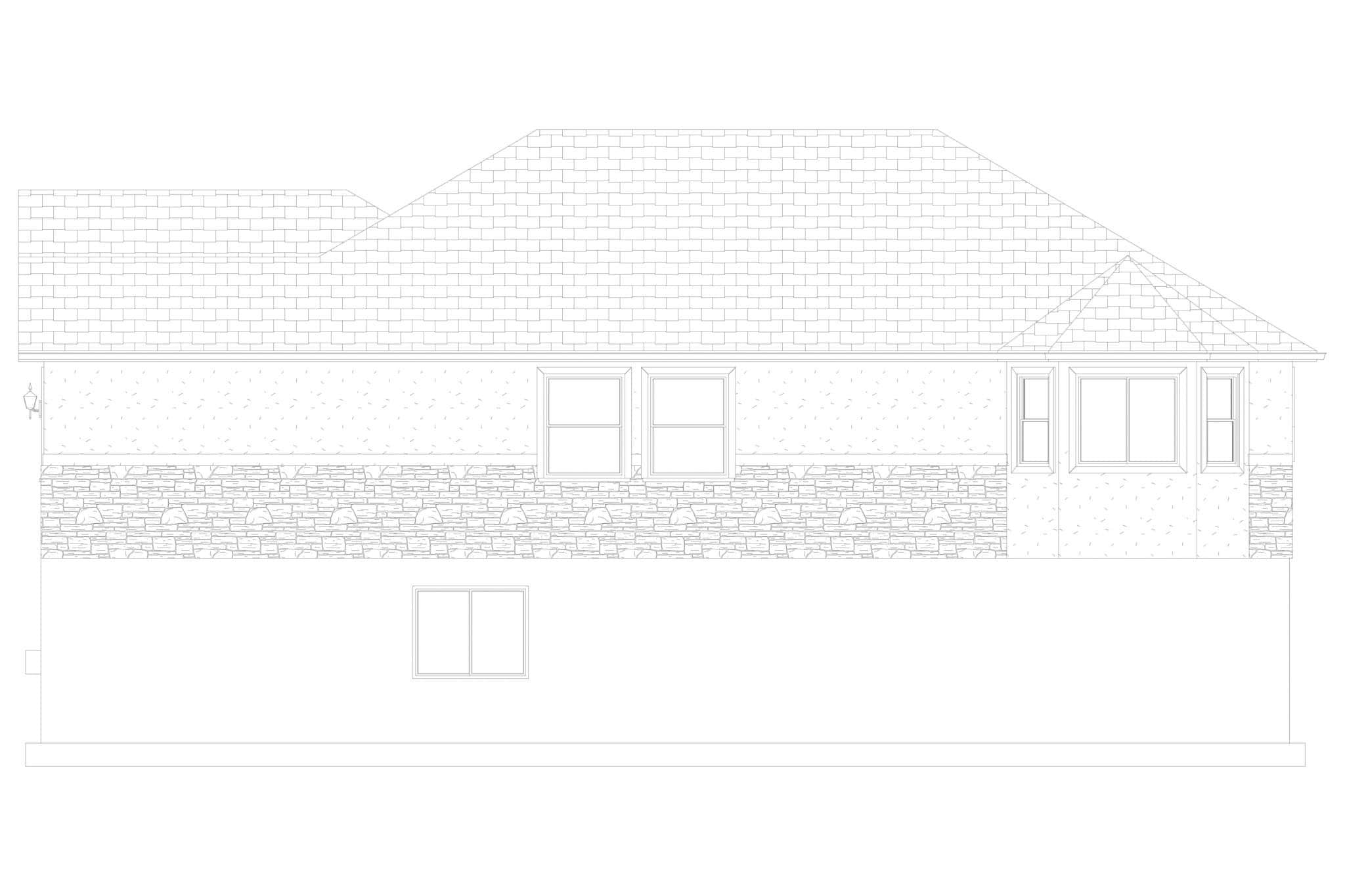 Home Plan Right Elevation of this 5-Bedroom,1570 Sq Ft Plan -187-1027