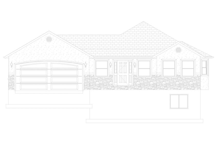 187-1027: Home Plan Front Elevation