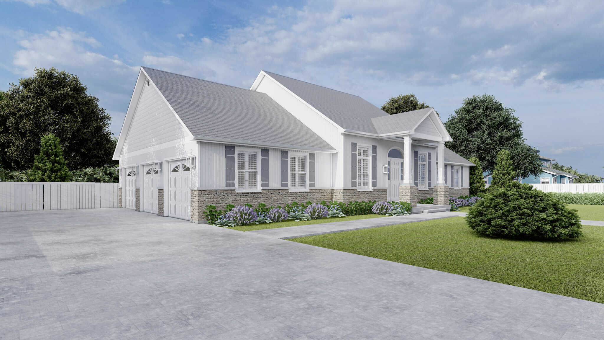 Left Side View of this 4-Bedroom,2155 Sq Ft Plan -187-1028