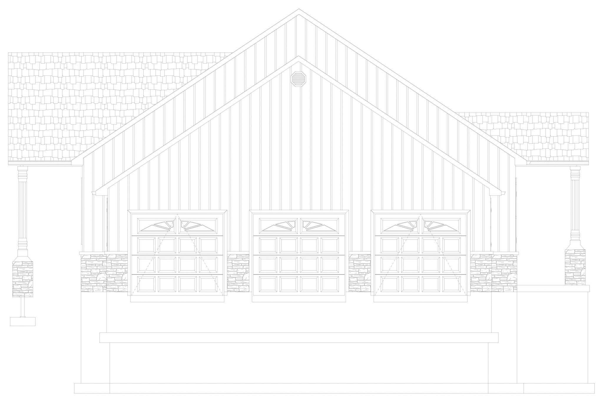 Home Plan Left Elevation of this 4-Bedroom,2155 Sq Ft Plan -187-1028