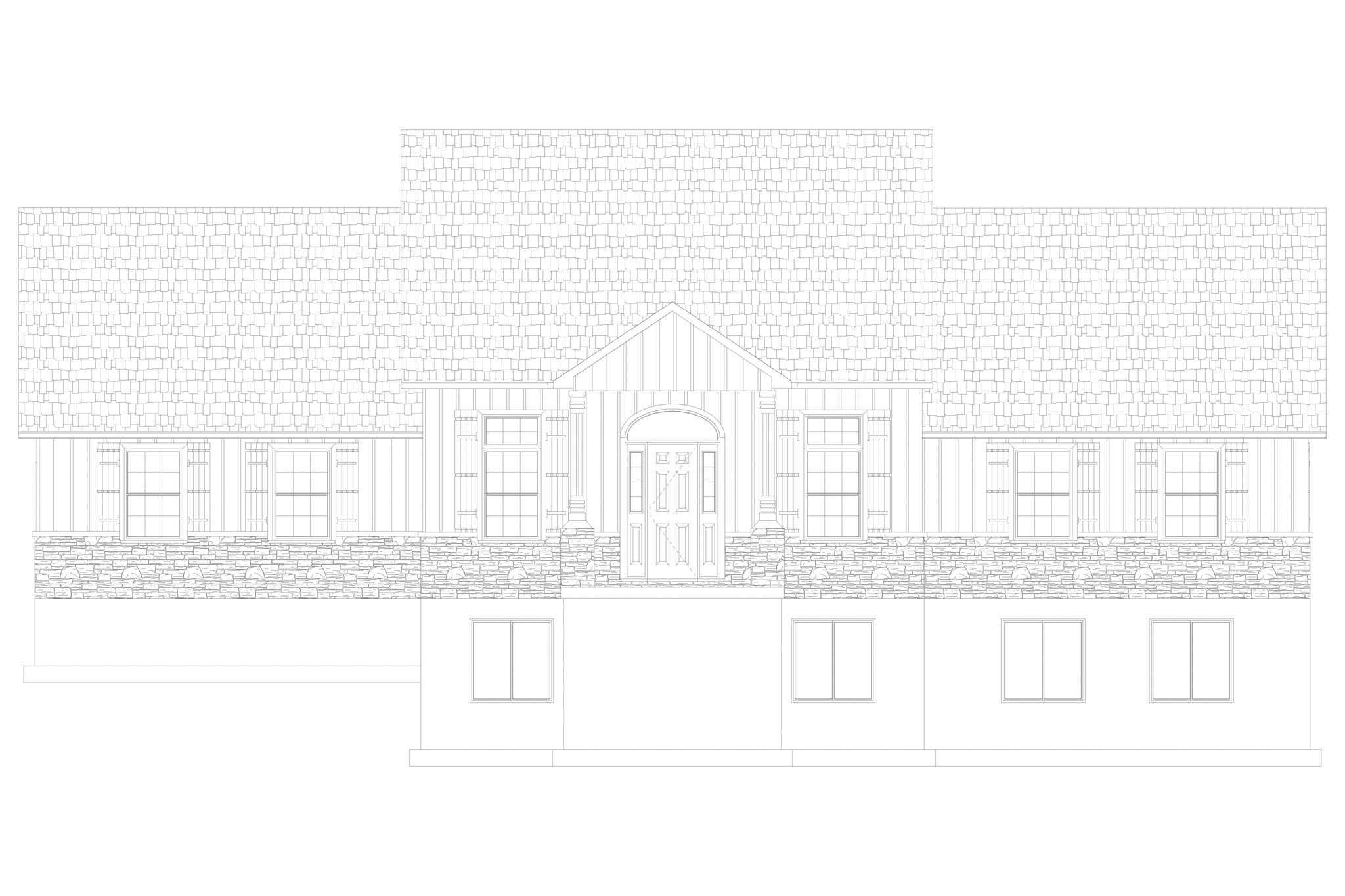 Home Plan Front Elevation of this 4-Bedroom,2155 Sq Ft Plan -187-1028
