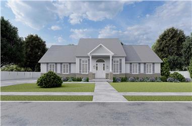 4-Bedroom, 2155 Sq Ft Traditional House Plan - 187-1028 - Front Exterior