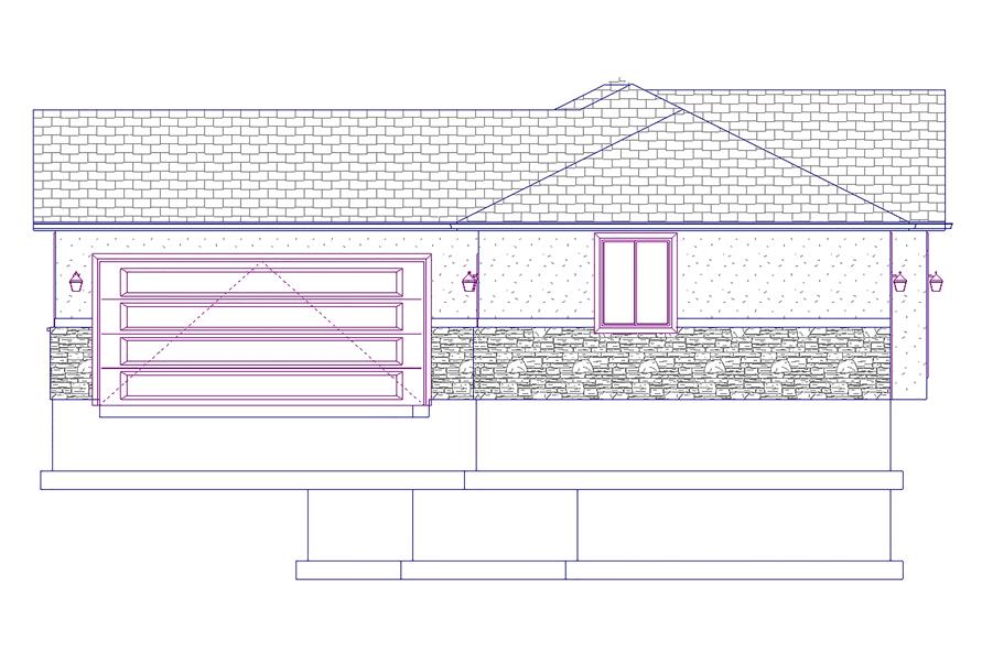 187-1069: Home Plan Right Elevation