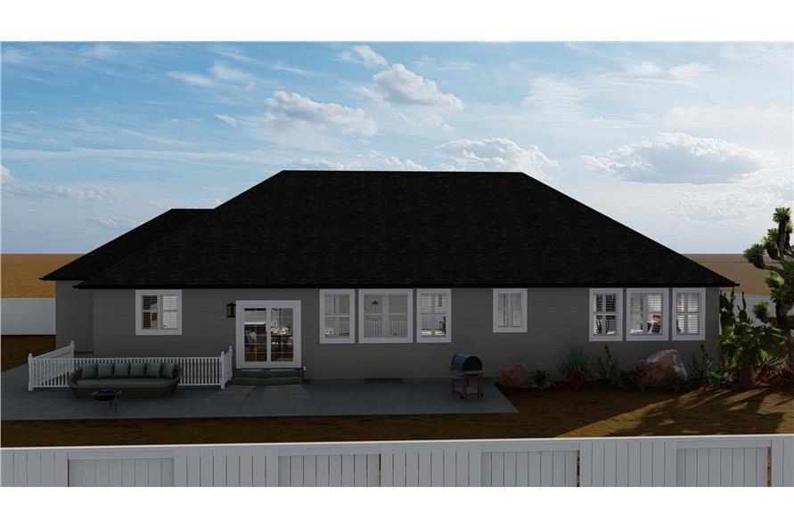 Rear View of this 3-Bedroom,2085 Sq Ft Plan -2085
