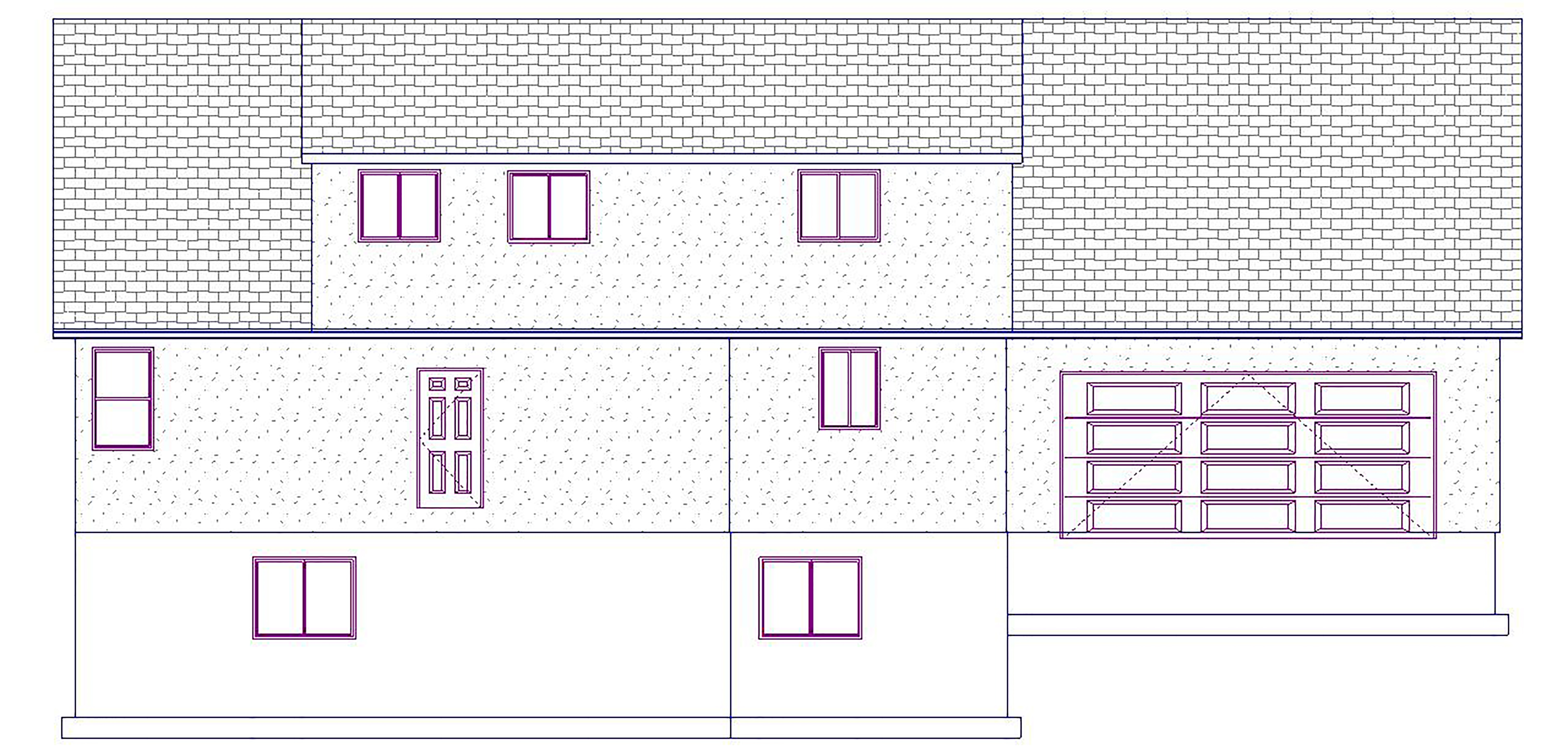 Home Plan Front Elevation of this 5-Bedroom,2725 Sq Ft Plan -187-1076