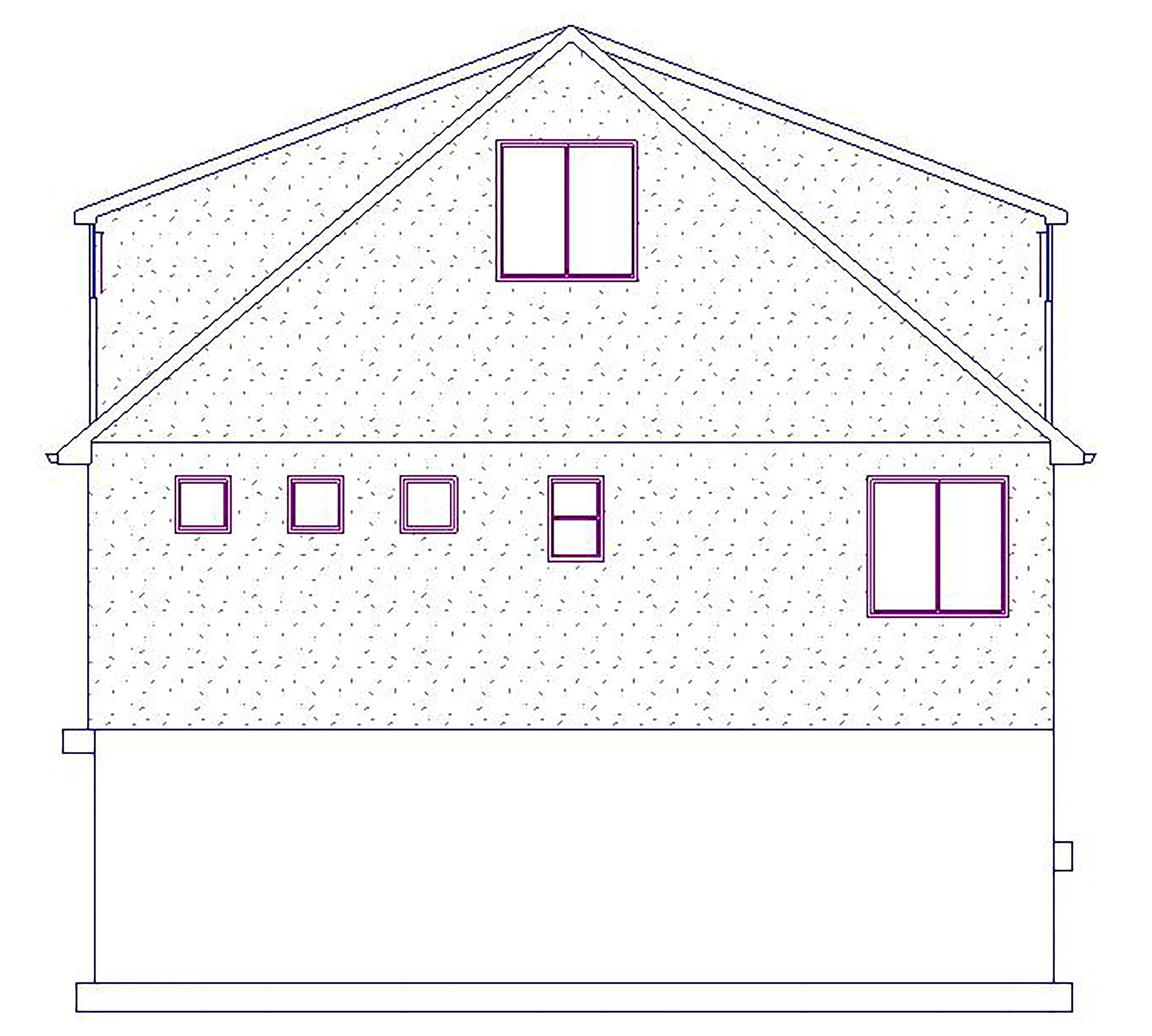 Home Plan Left Elevation of this 5-Bedroom,2725 Sq Ft Plan -187-1076