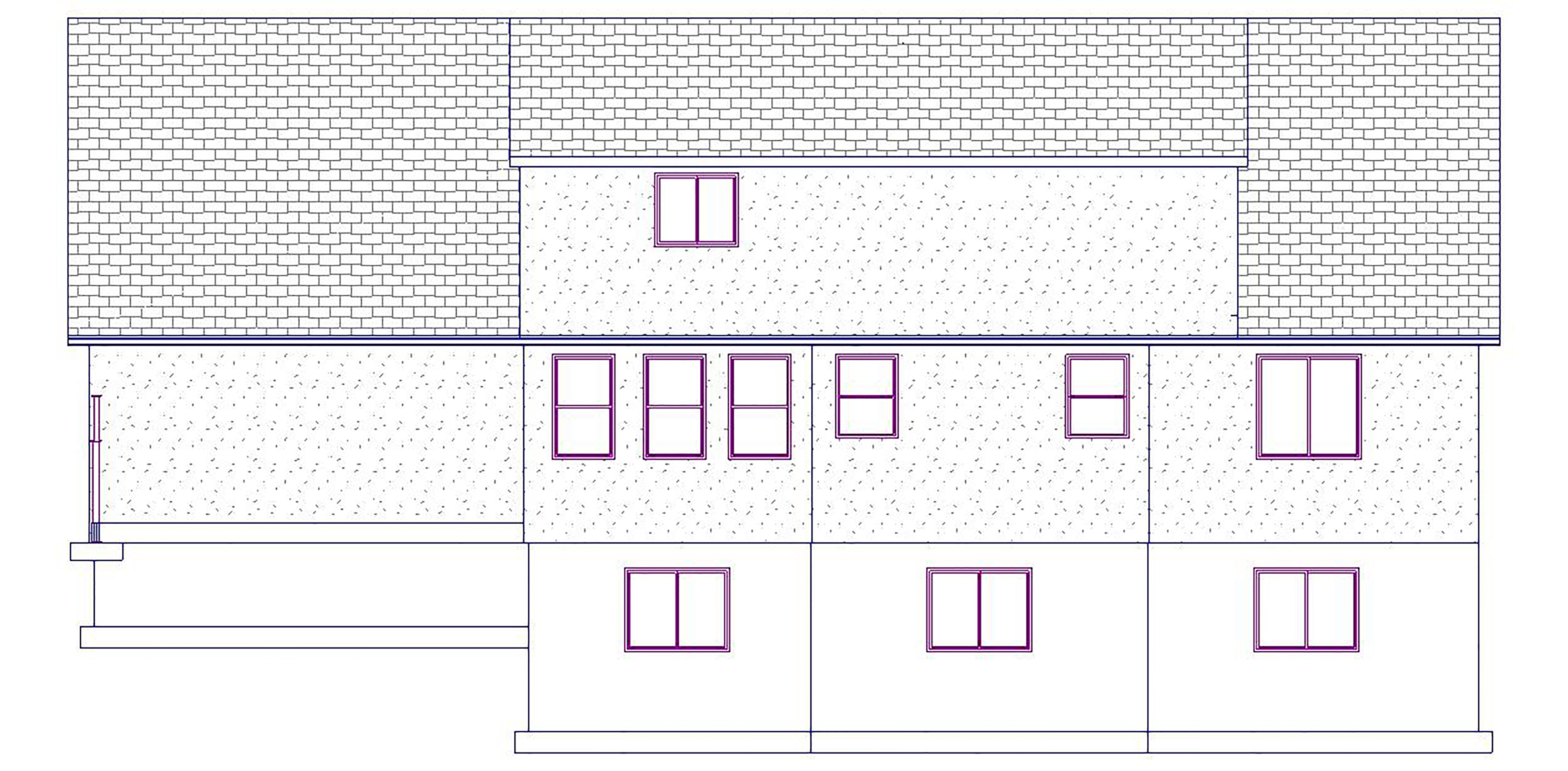 Home Plan Rear Elevation of this 5-Bedroom,2725 Sq Ft Plan -187-1076