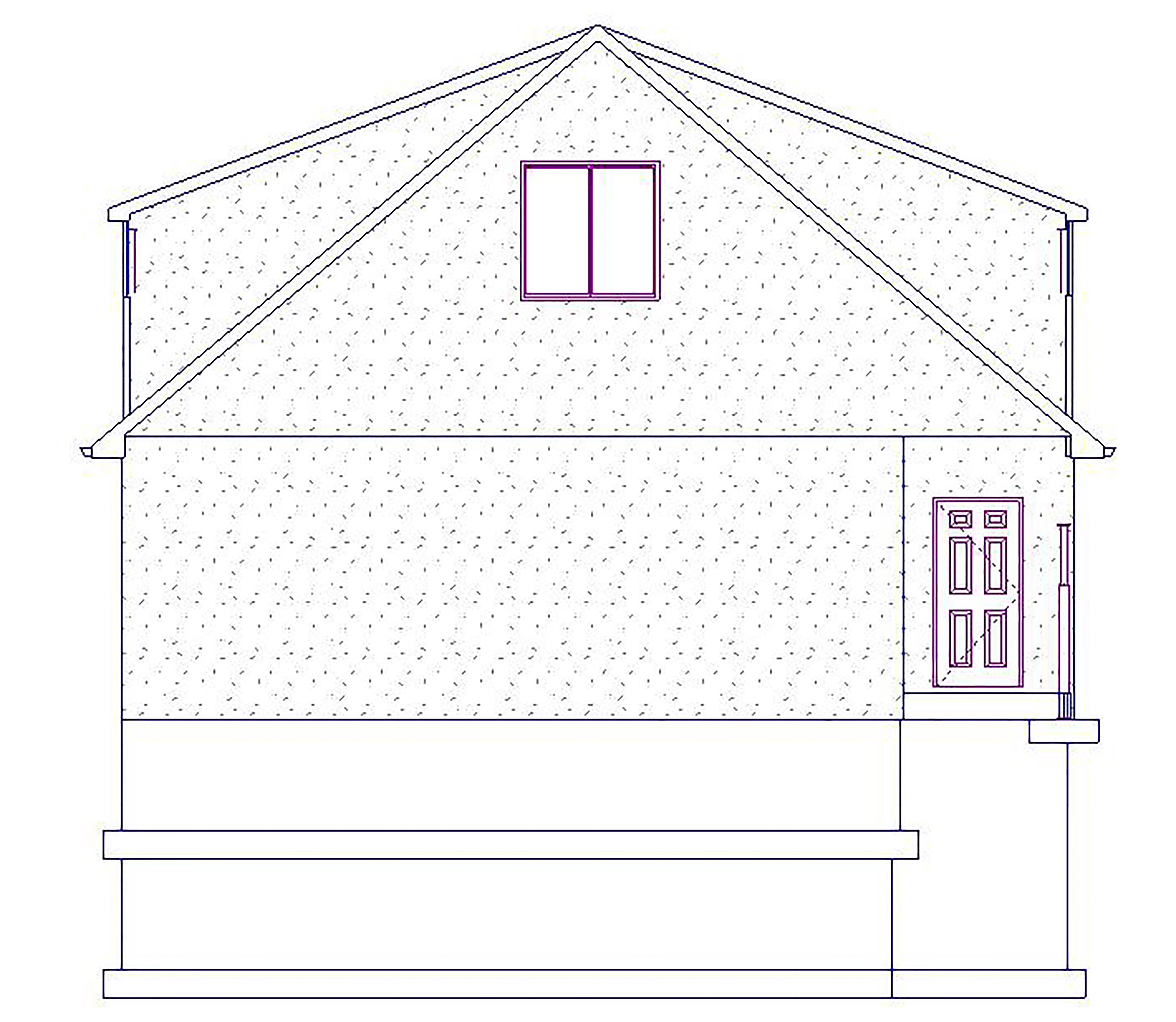 Home Plan Right Elevation of this 5-Bedroom,2725 Sq Ft Plan -187-1076