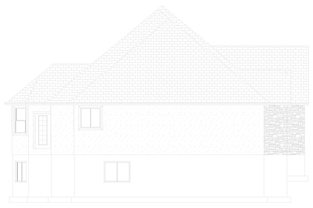 Home Plan Left Elevation of this 5-Bedroom,2282 Sq Ft Plan -187-1113