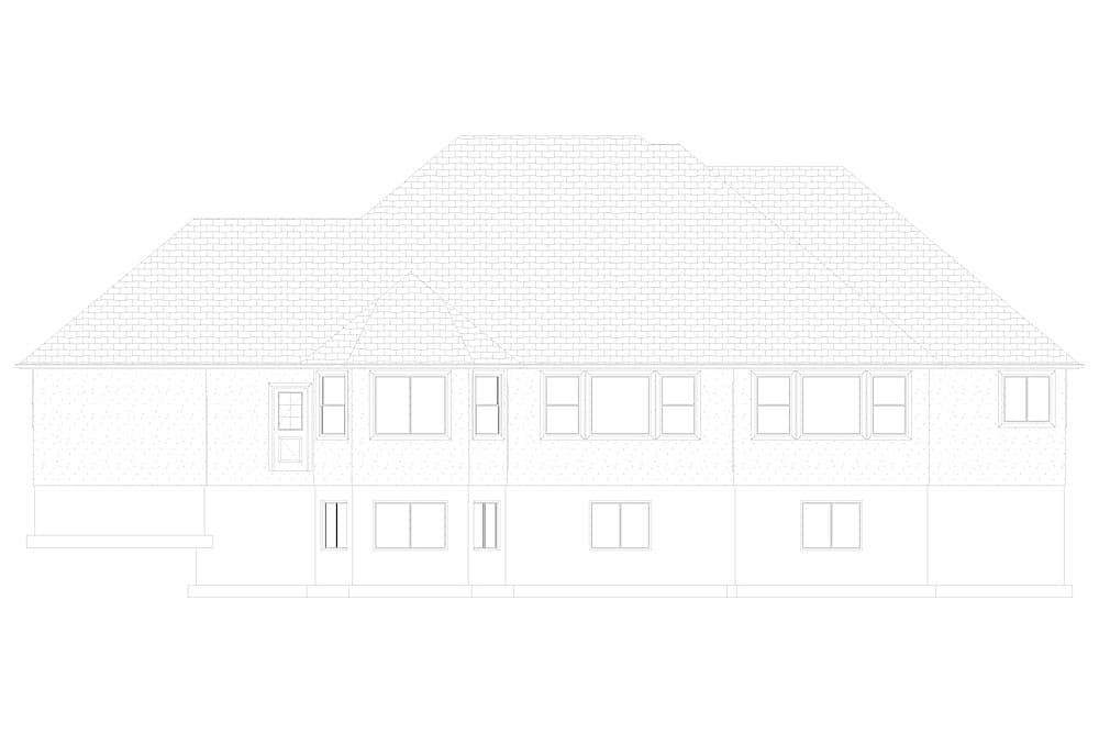 Home Plan Rear Elevation of this 5-Bedroom,2282 Sq Ft Plan -187-1113